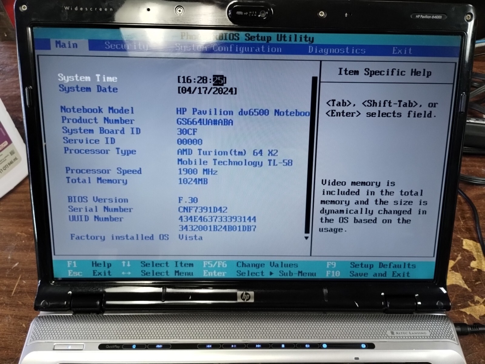 HP Pavillion Dv6500 dv6636nr Laptop
