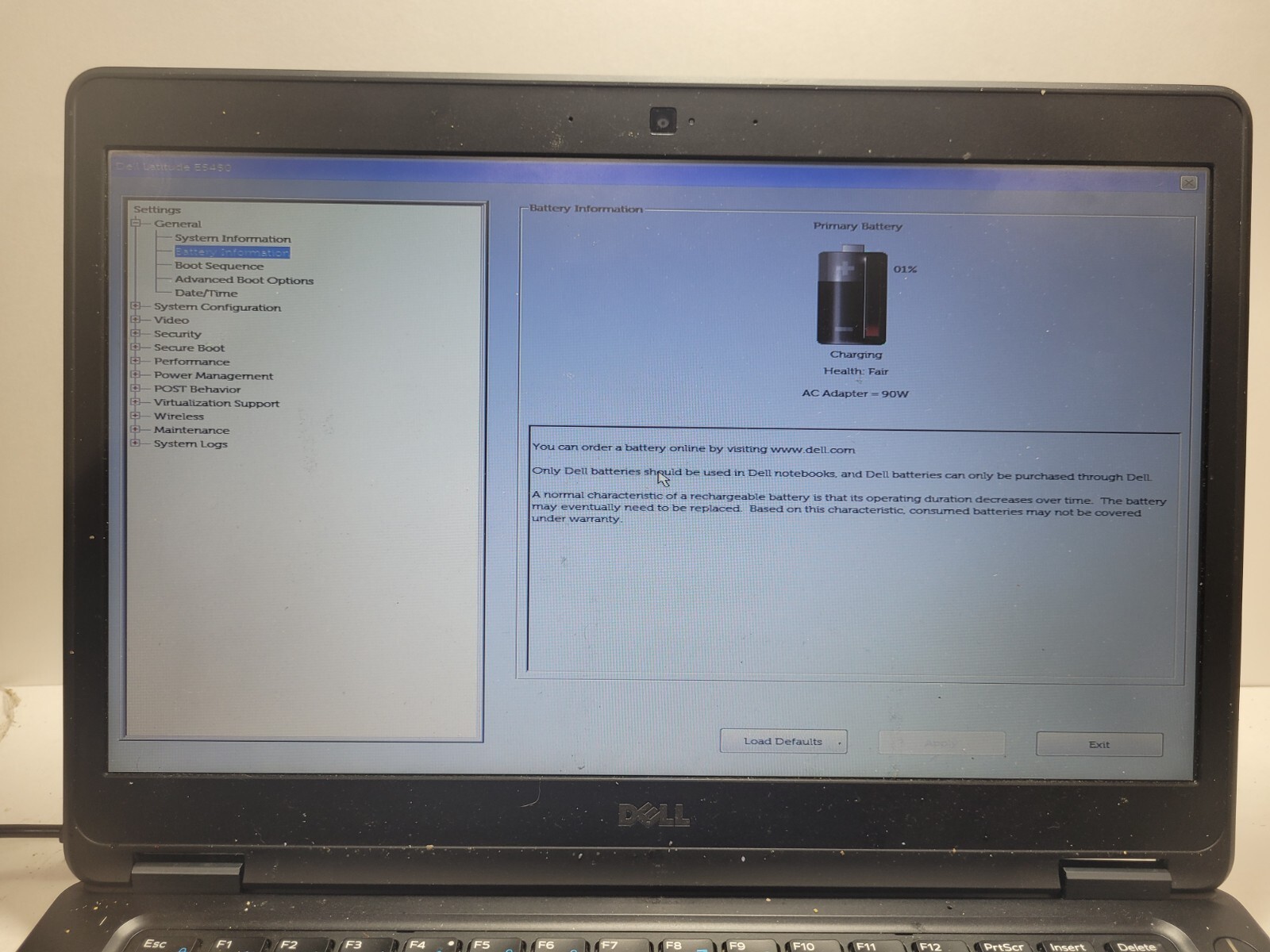 DELL LATITUDE E5450 w/i5-5200U, 2GB RAM Laptop for Parts/Repair #0143