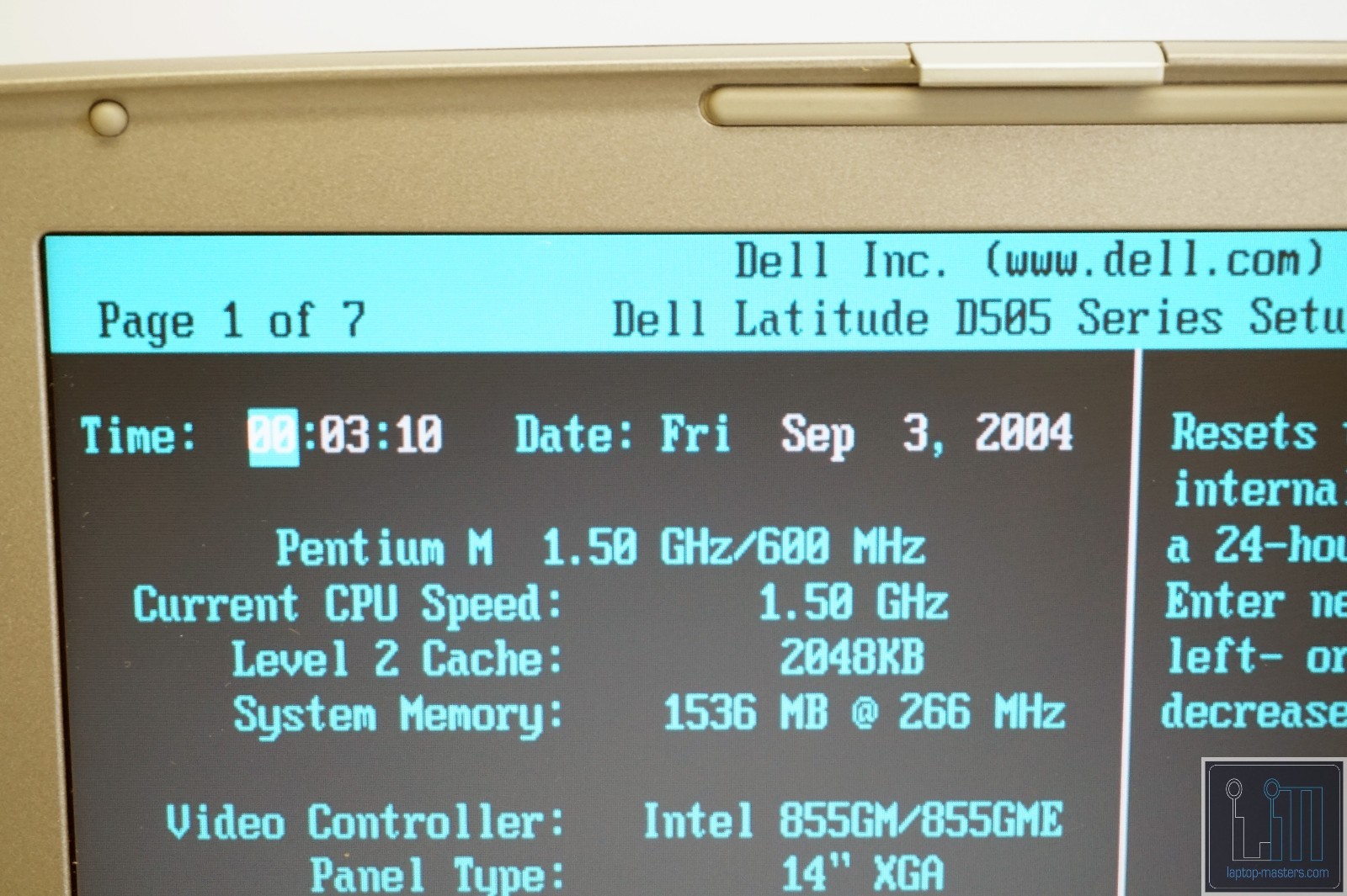 Dell Latitude D505 15″ Intel Pentium M Laptop No RAM No HD No Battery *AS IS*