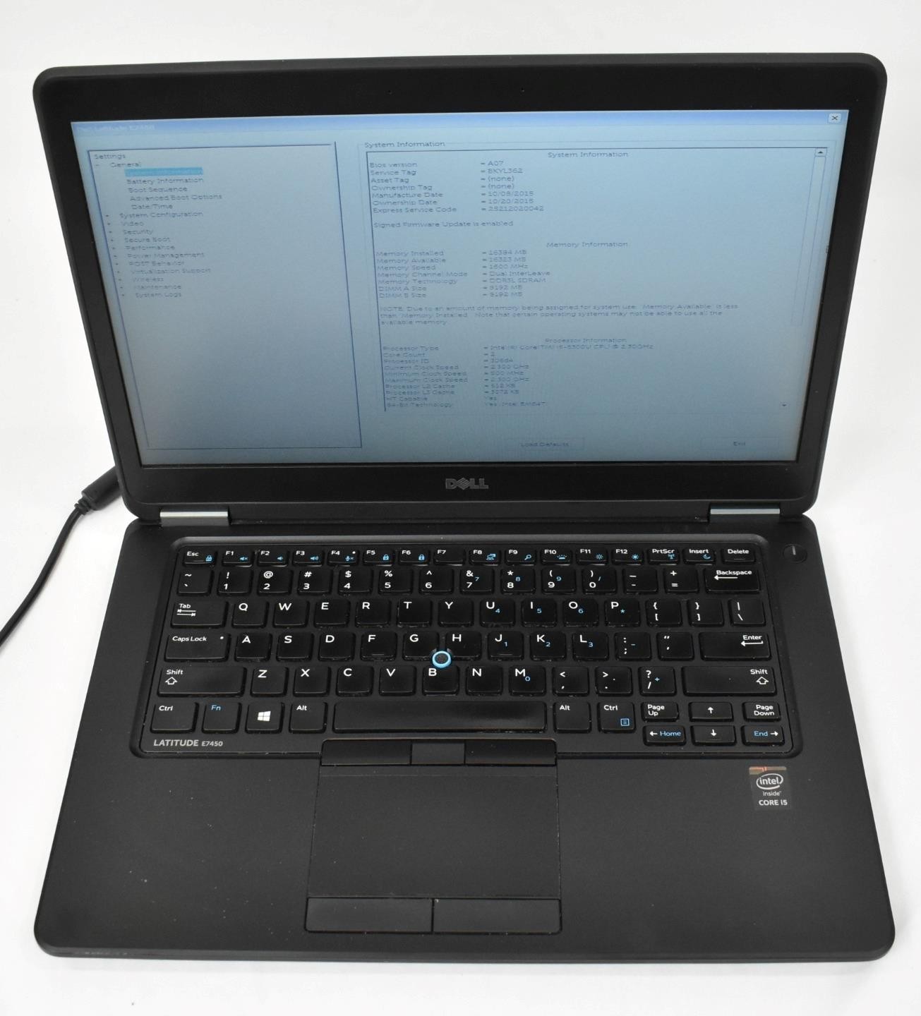 Dell Latitude E7450 Laptop i5-5300U 2.3GHz 16GB 128GB SSD HD No OS 14″ *See*