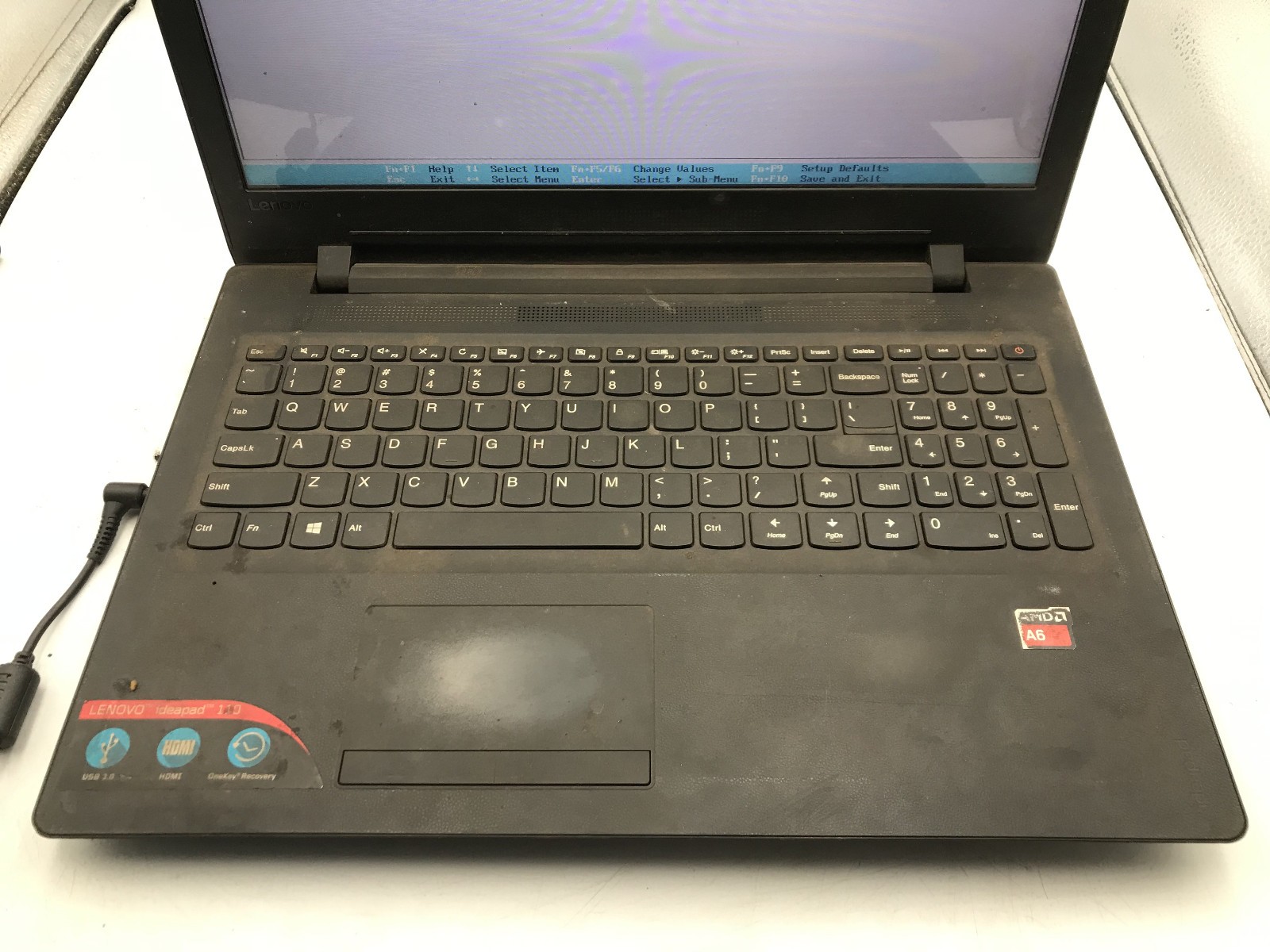 LENOVO IDEAPAD 110 15ACL – BOOTS TO BIOS – AMD A6 7310 – 4GB RAM – READ DESC -BB