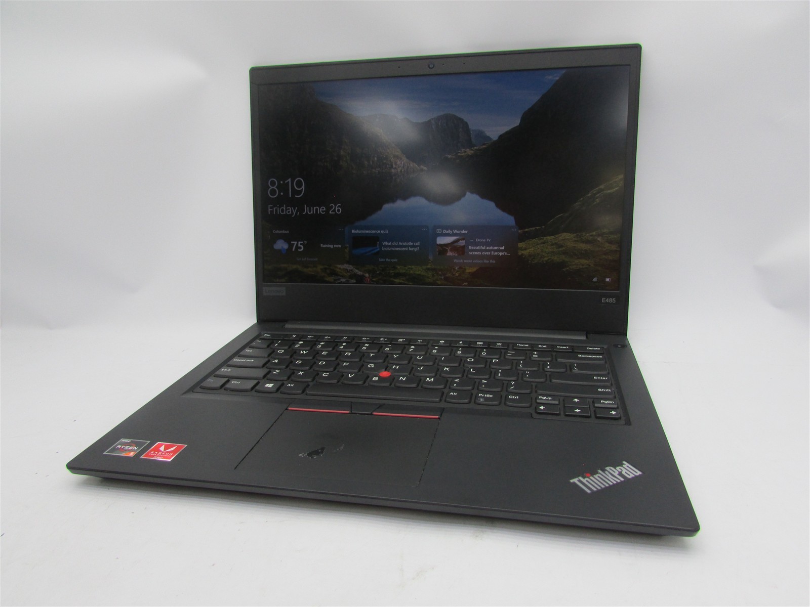 Lenovo Thinkpad E485 Ryzen 5 2500U 2.0GHz 8GB RAM 128GB NVME 14″ W10 Pro COS DMG