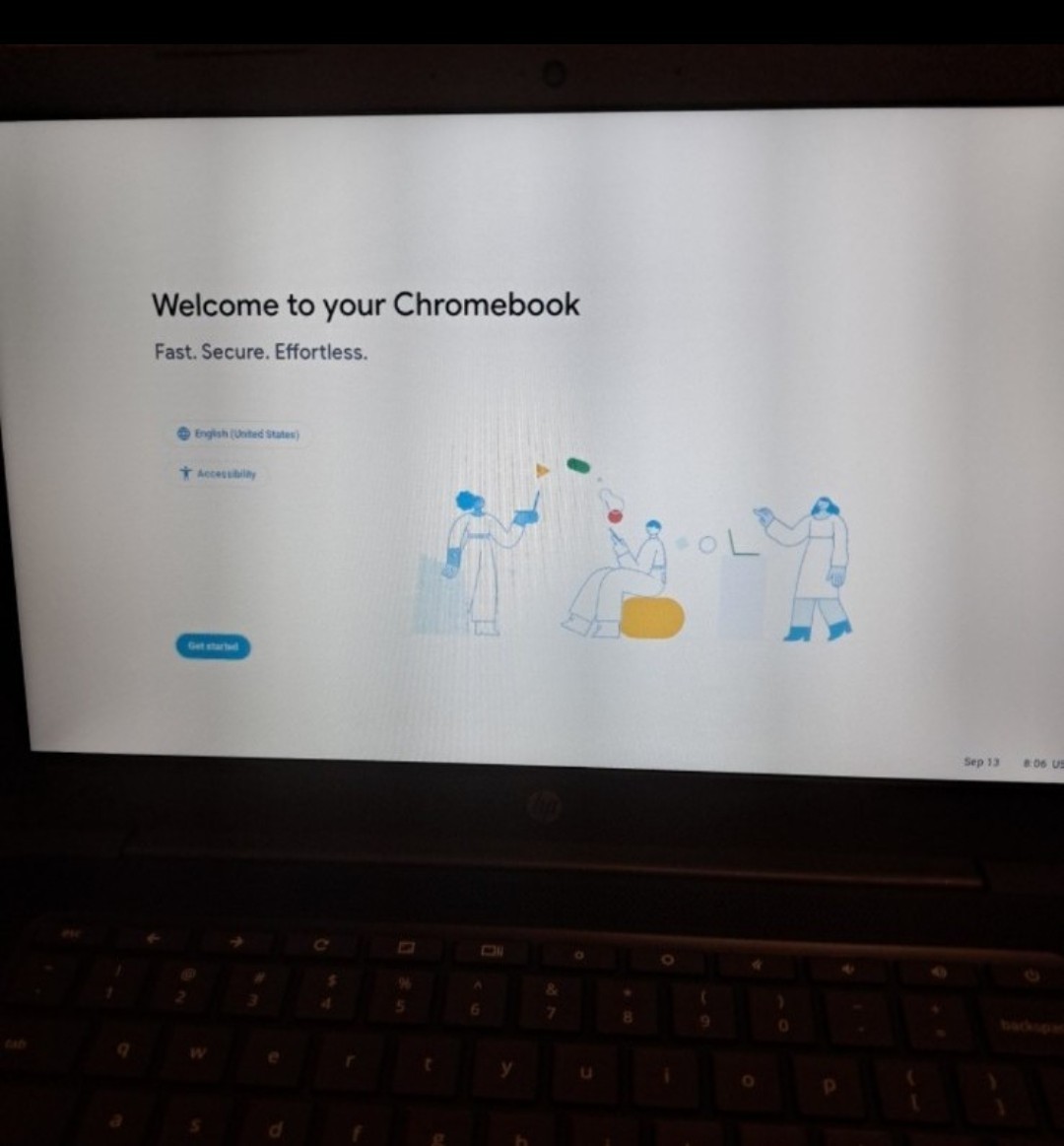 HP 14A G5 Chromebook Laptop Computer W/Charger.