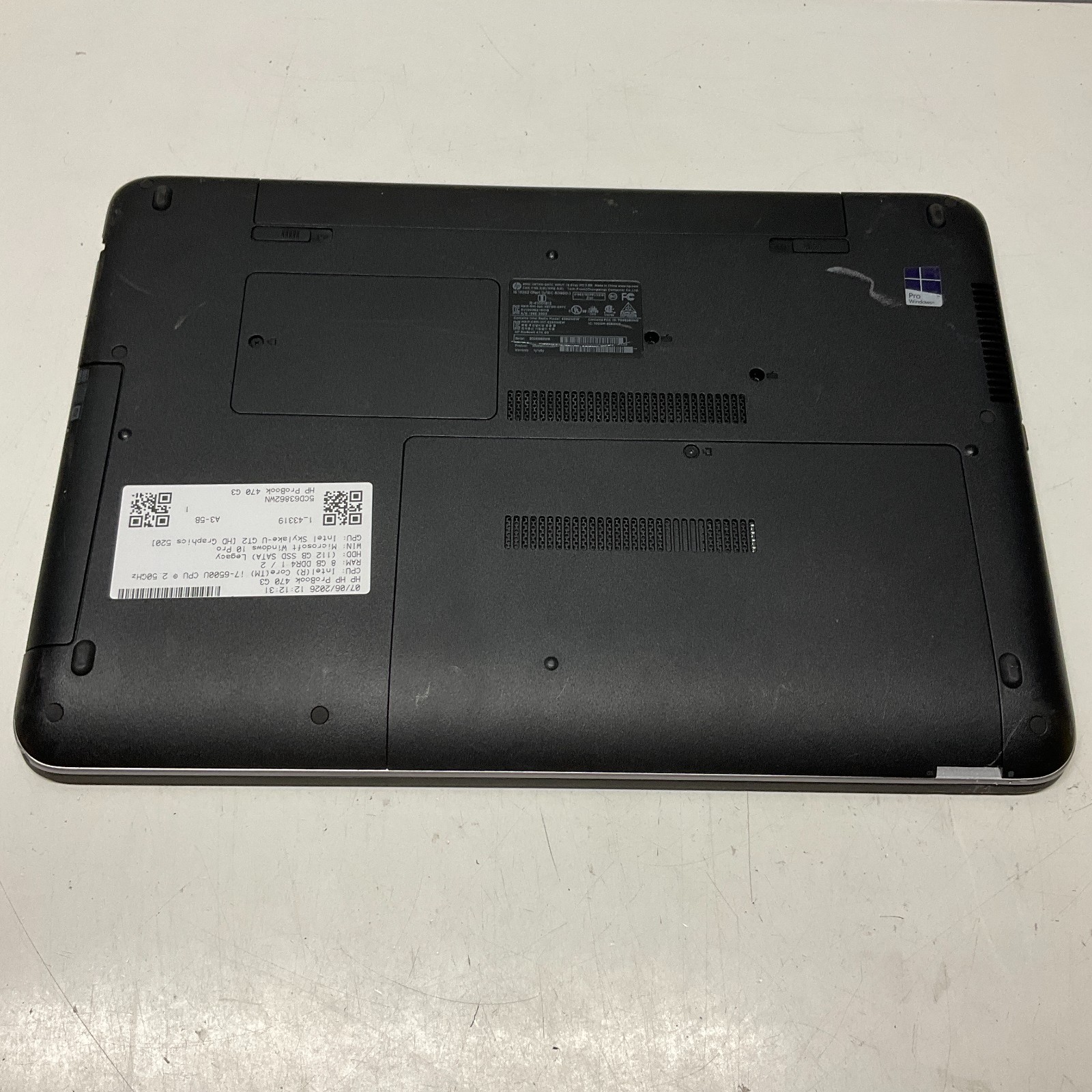 HP ProBook 470 G3 Laptop Intel Core i7-6500U @ 2.50 GHz 8GB 120GB SSD Win 10 Pro