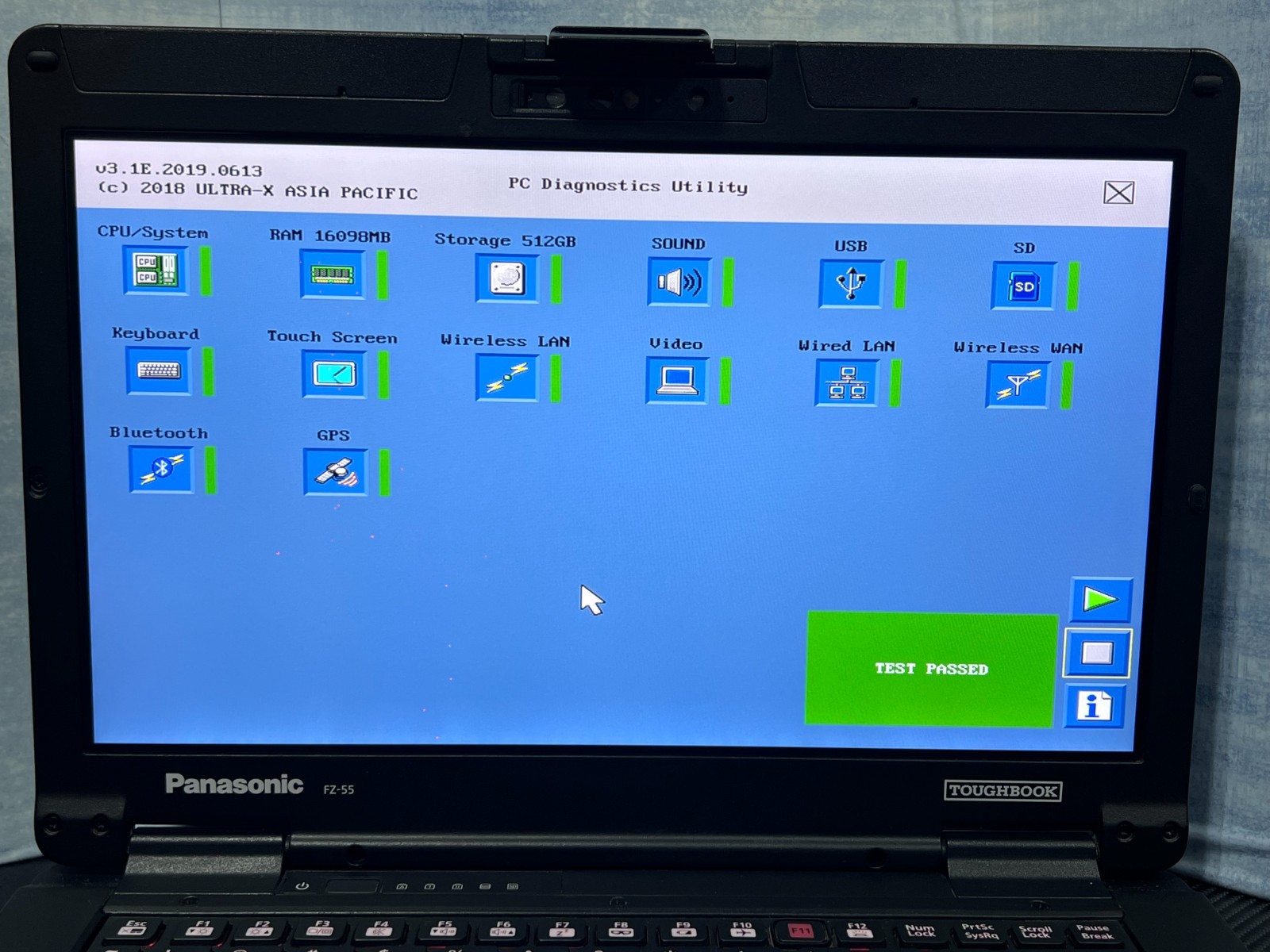 FZ-55CA60CVM, Intel core i7-8665U,512GB SSD,16GB Mem, Touch, HDMI, 4G LTE, GPS,