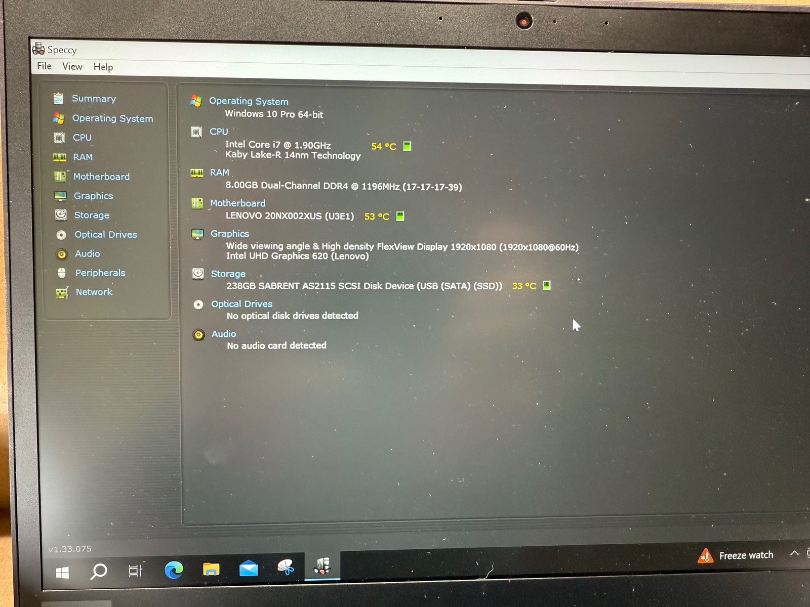 Lenovo Thinkpad T490s i7-8665U 1.9GHz, 8GB, 14″, No Drive, Dock, AC Adapter