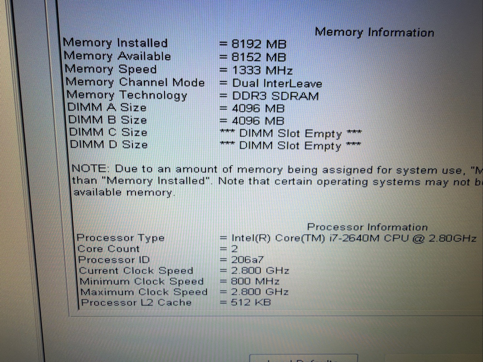 Dell Precision M6600 Laptop – i7-2640M 8GB 500GB FirePro M8900 FHD No OS Battery