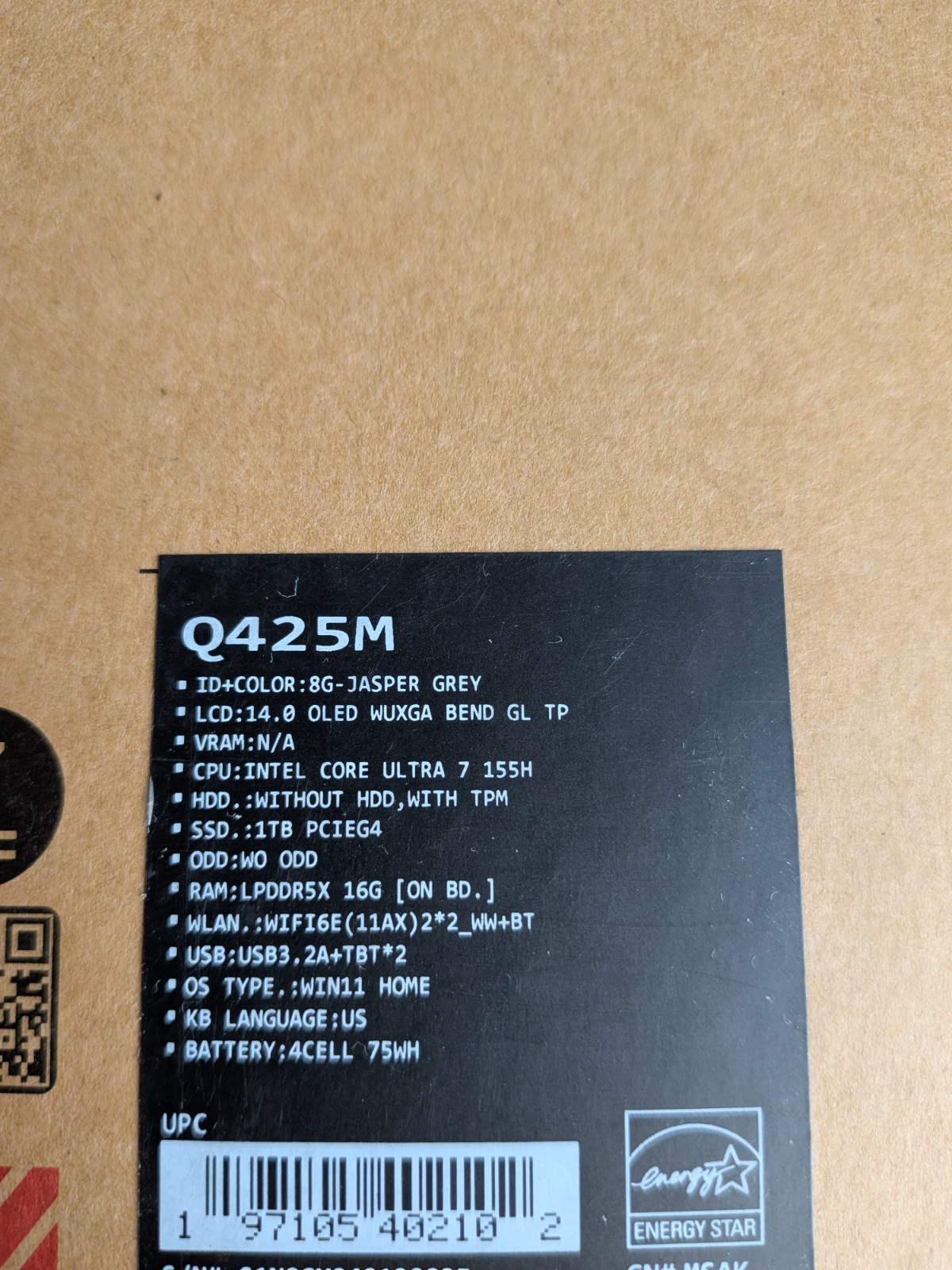 ASUS Zenbook Q425M 14in Core Ultra 7 16GB 1TB SSD Win11 Backlit KB OLED