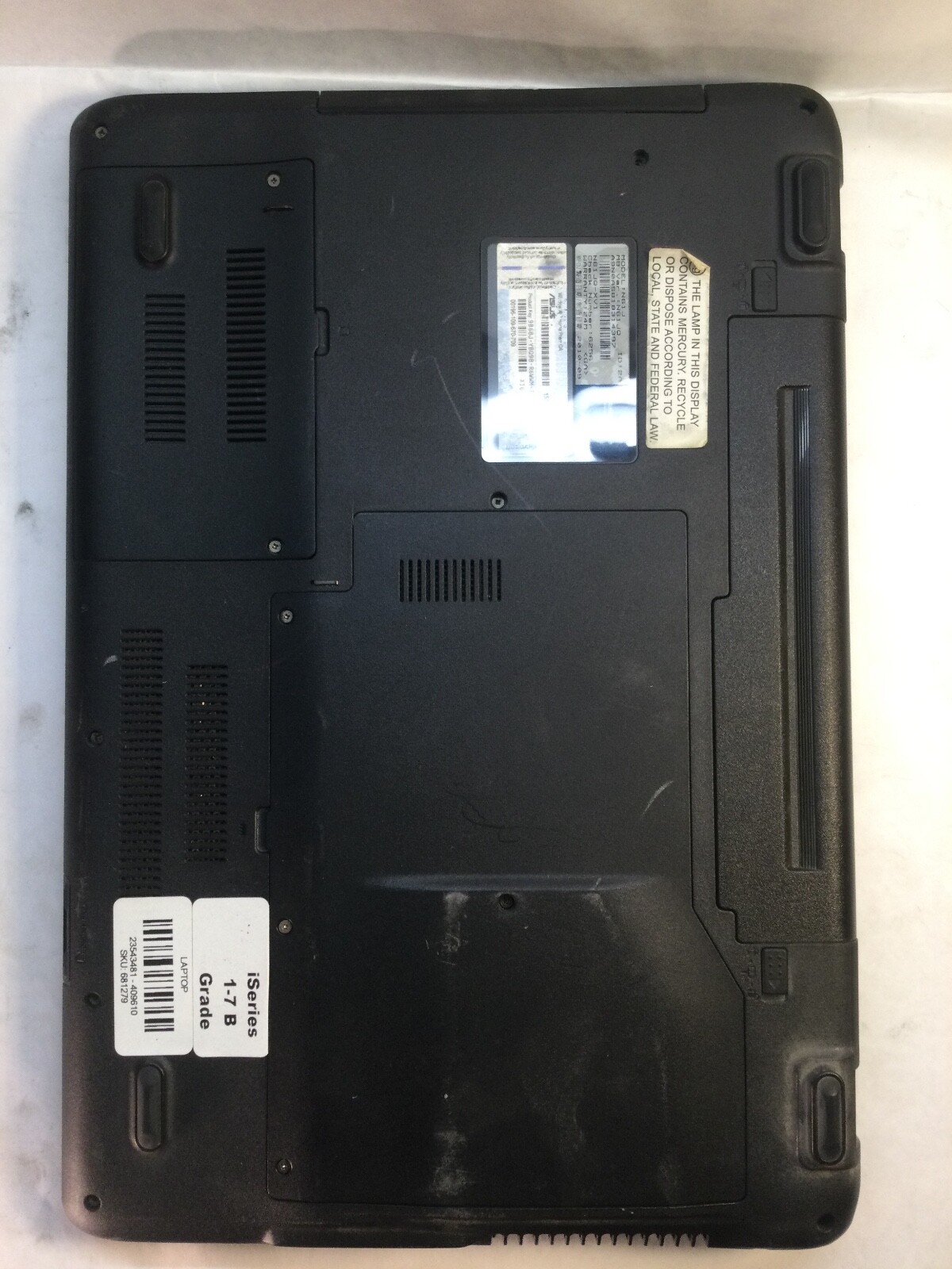 ASUS N61J Intel Core i7 2nd Gen. -DOES NOT POWER ON -MZ