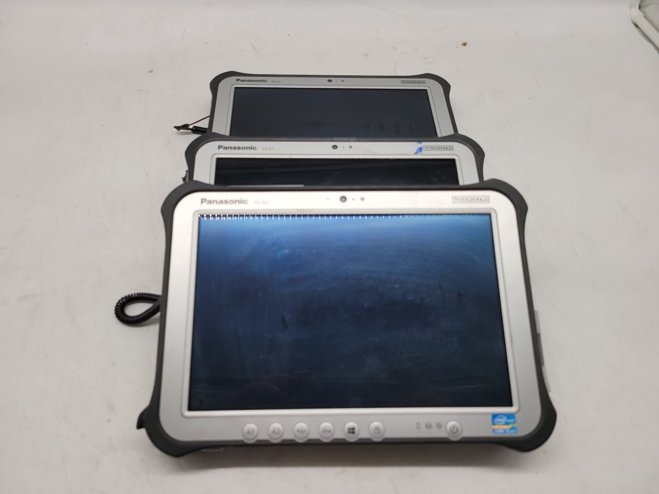 Lot of 3 Panasonic ToughPad FZ-G1 10.1″ i5-1.9GHz 4GB RAM 120GB/no power adapter