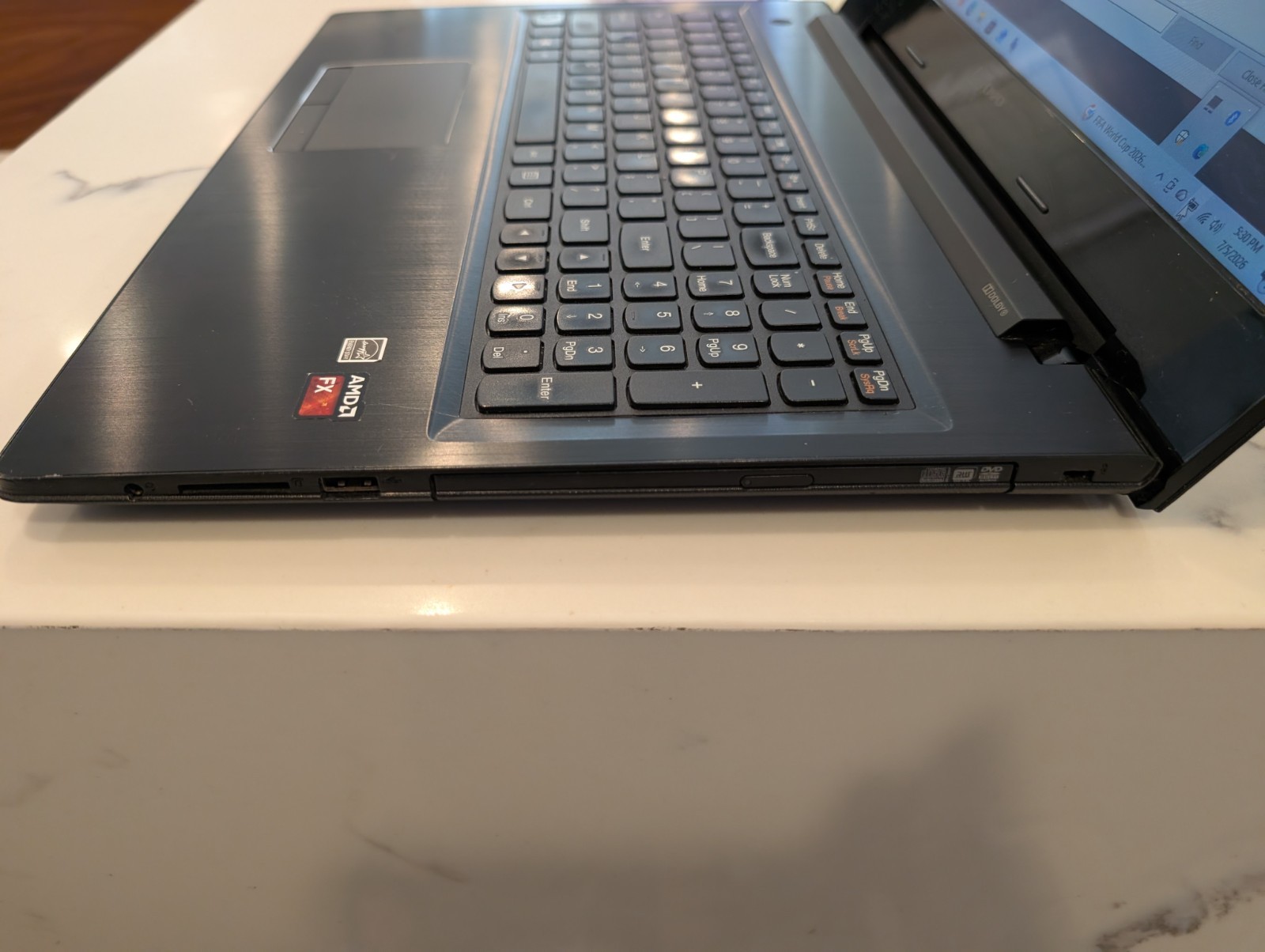 Lenovo IdealPad Z50-75 15.6″ Laptop AMD FX-7500 8GB Ram 256GB SSD DVD-RW BT4.0