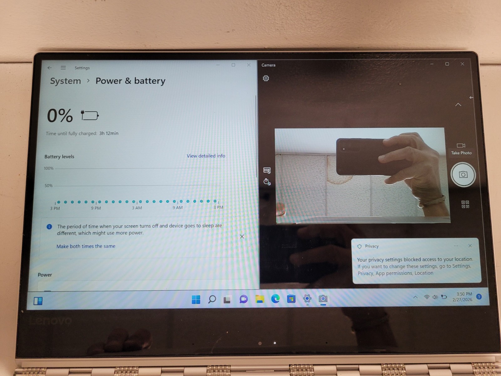 Lenovo yoga 910 14″touch i7-7500u 2.7ghz 8gb ram 256gb ssd w11p READ PF0U9GSP