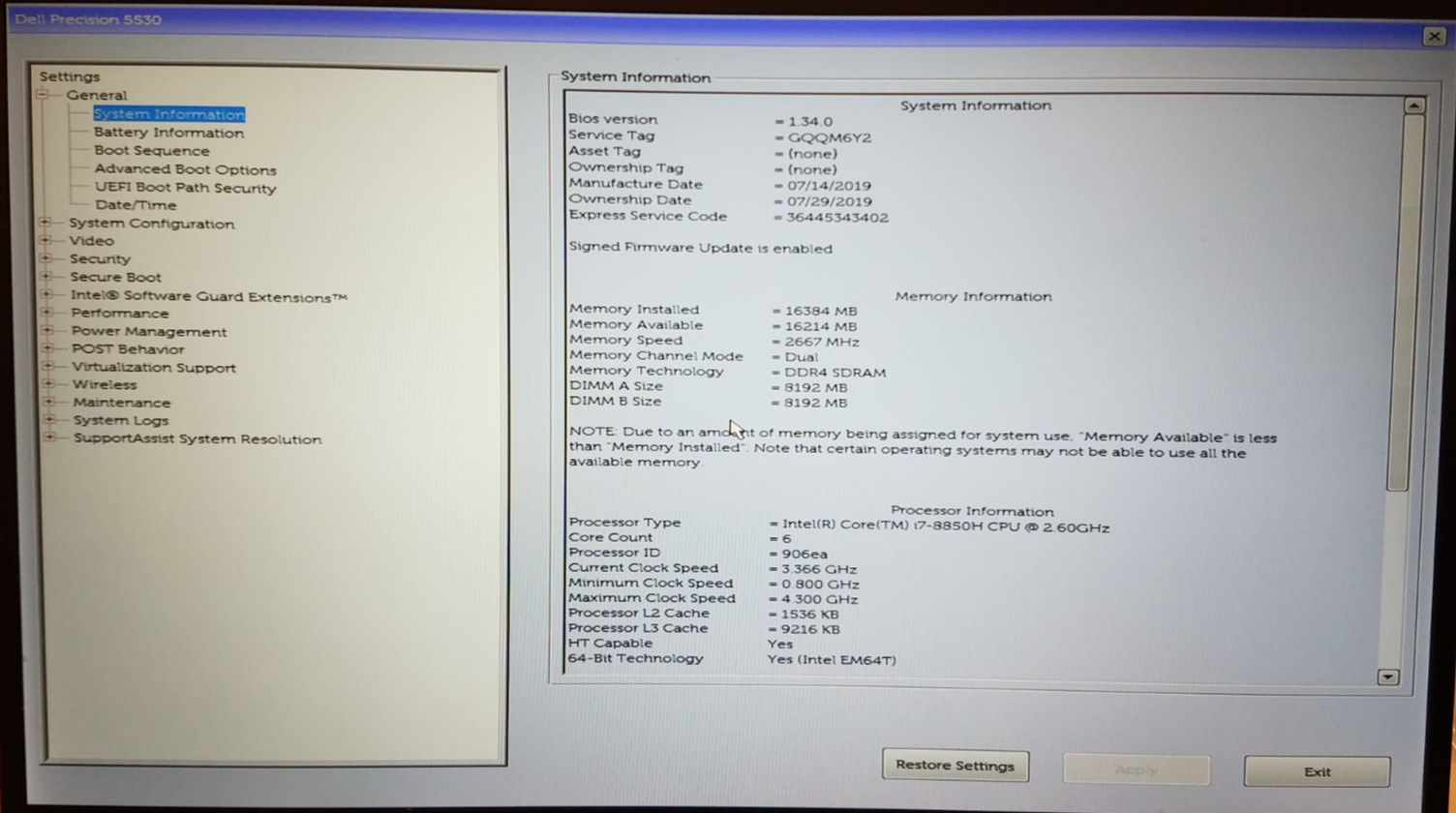 Dell Precision 5530, 15.6″, i7-8850H@2.6GHz, 16GB, 512GB SSD, P1000, Lot of 4