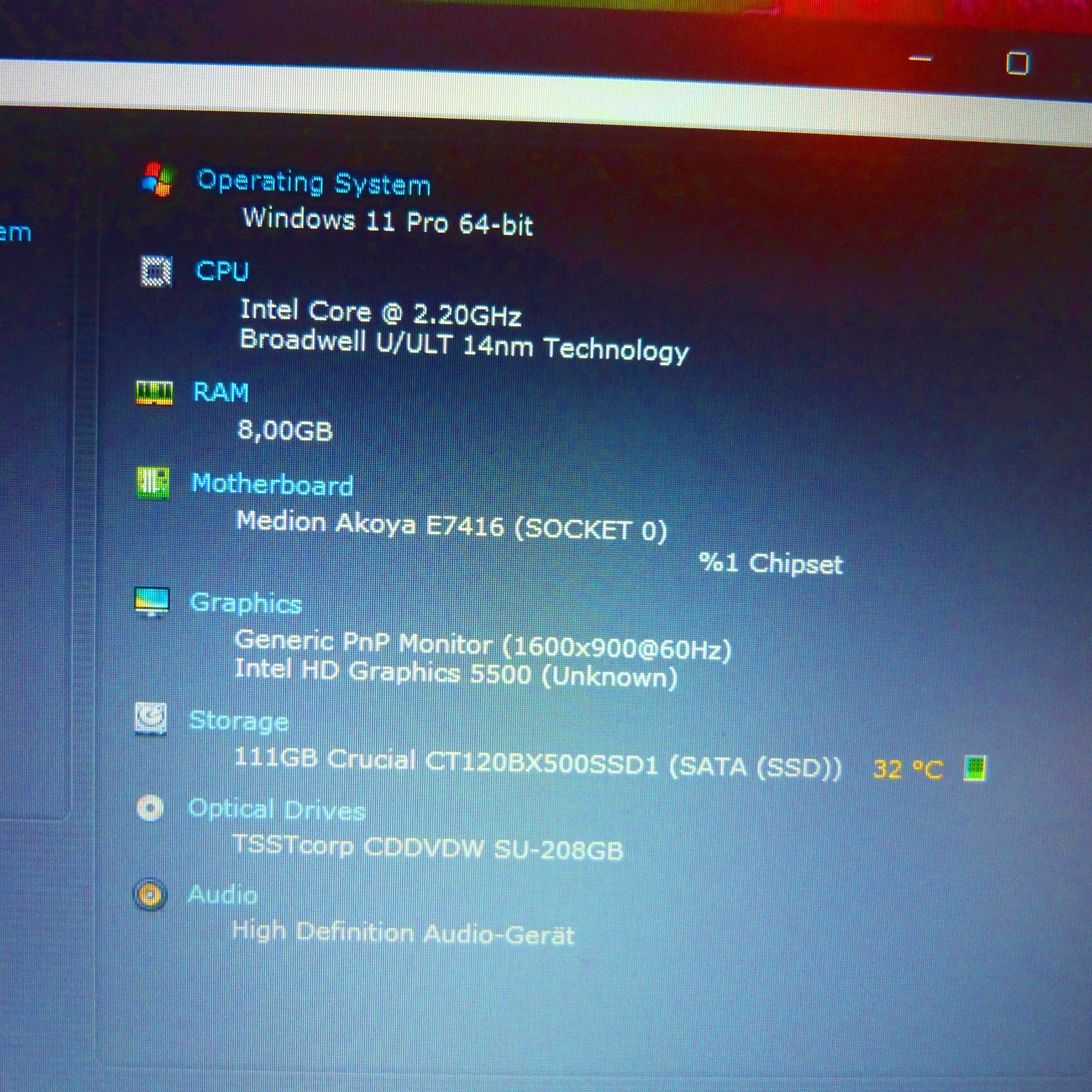 XL LOT Medion E7416 17″ TOUCH DOLBY l 8GB RAM NEW l SSD Windows 11 TURBO i5