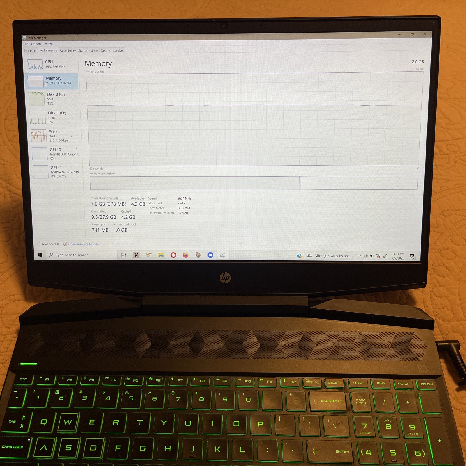 HP Pavilion 15.6″ i5-9300H 2.4GHz 12GB RAM 256GB SSD 1TB HDD GeForce GTX 1650