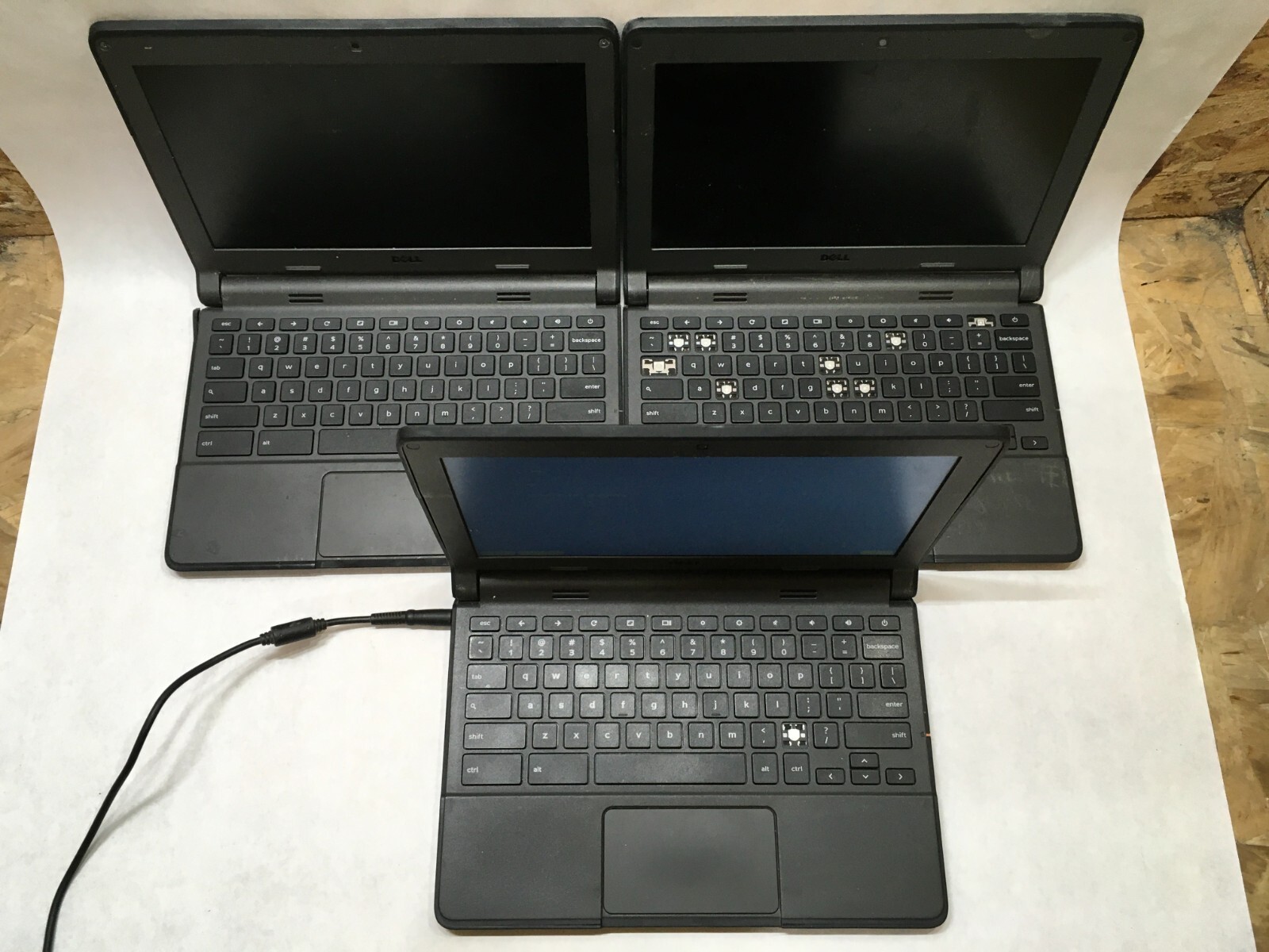 Lot of 9 Dell Chromebook 11 3120 Celeron Missing Keys Power Issues- FT