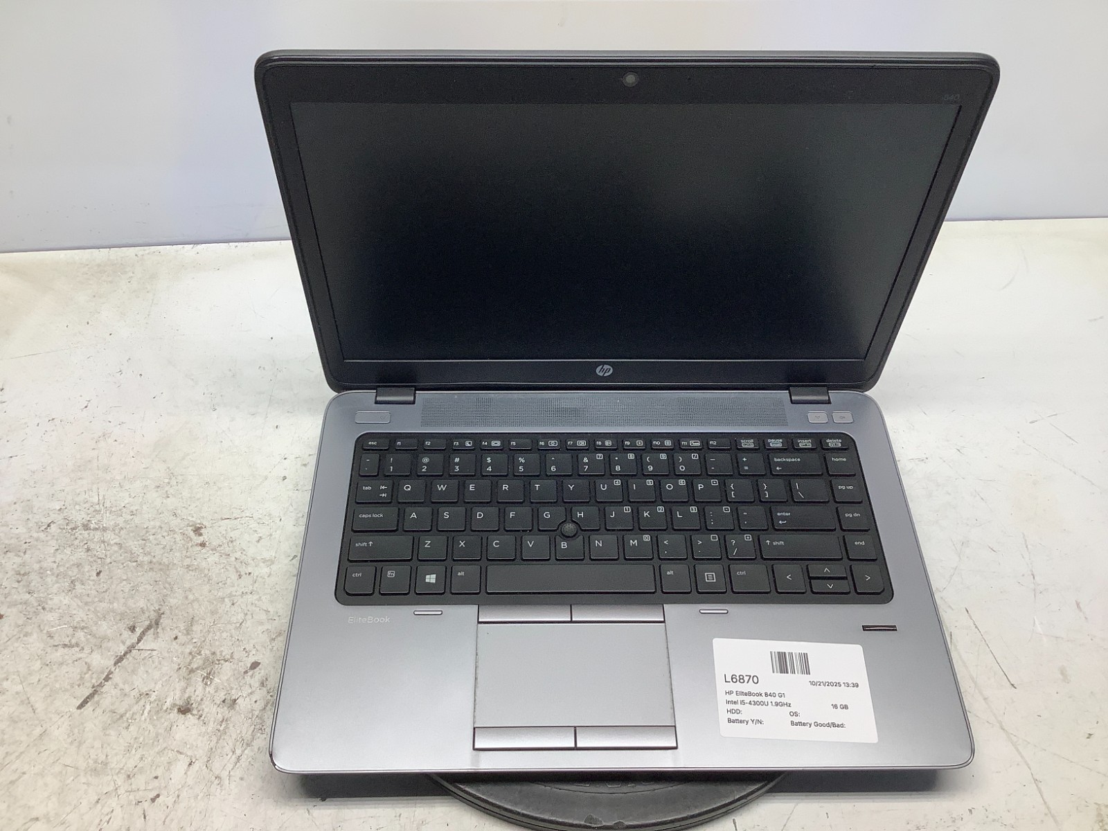 HP EliteBook 840 G1 Intel i5-4300U 1.9GHz 16 GB NO HDD