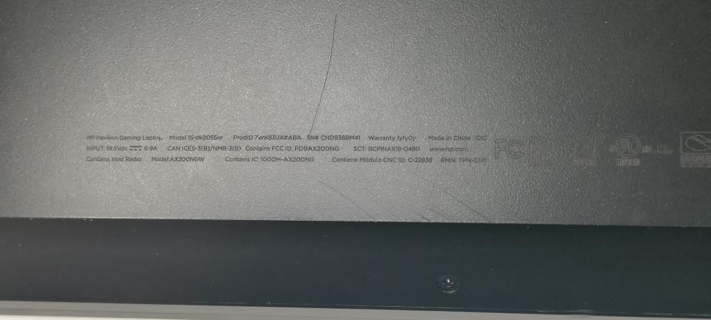 HP PAVILION 15-DK0055NR W/CHRGR (P14026890)