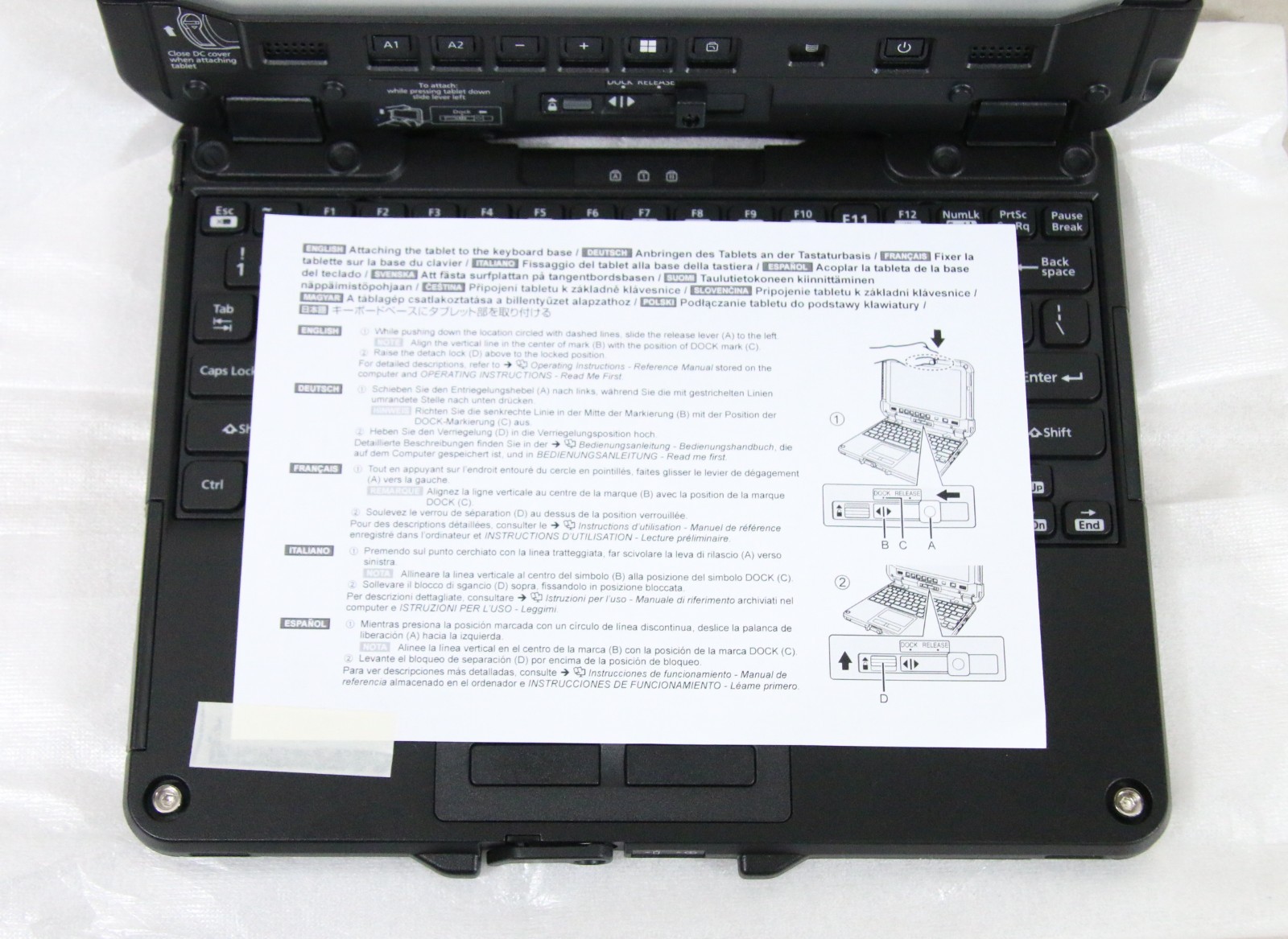 NOB Panasonic Toughbook FZ-G2 Intel i7-1270P 1TB 32GB w/ Keyboard + Card Reader