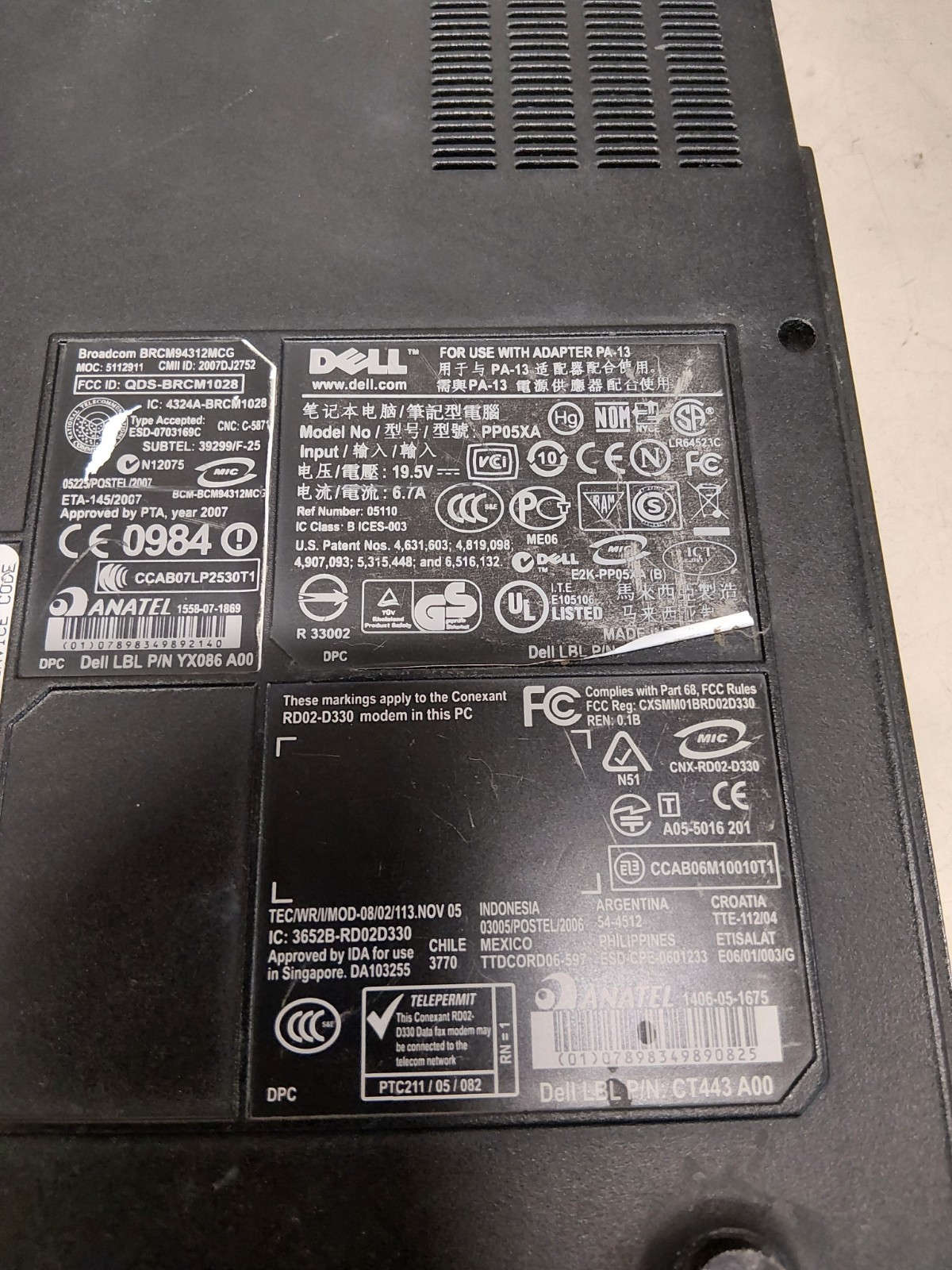 Dell Precision M6300 Intel Core 2 Duo Clasp Broken/BOOTS/NO CORD