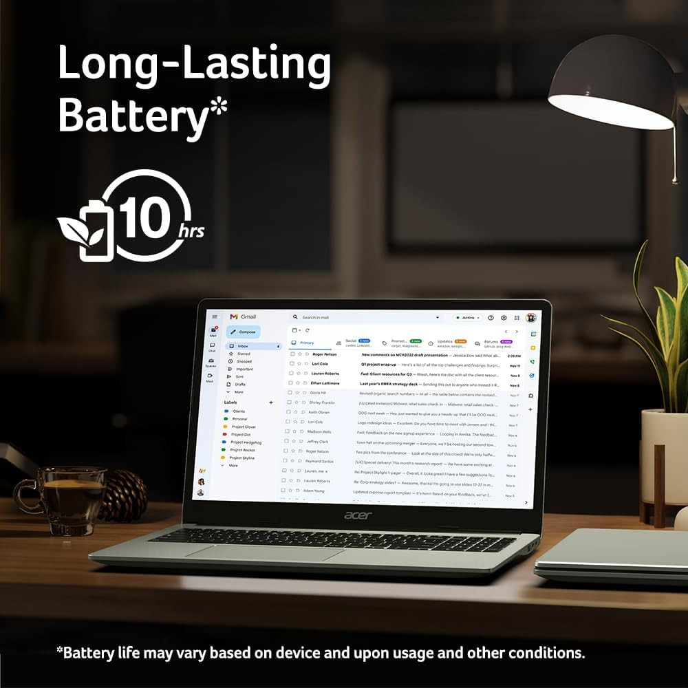 Chromebook 315 Laptop | Intel Celeron N4500 | 15.6″ Full HD IPS Display | Intel