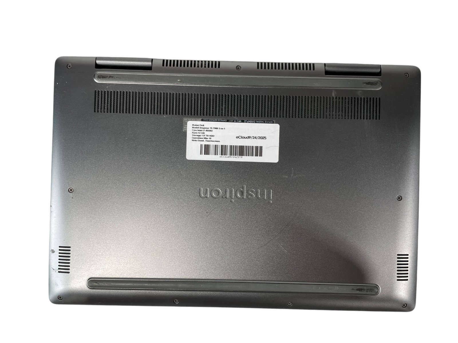 Dell Inspiron 15 7000 2-in-1 Intel i7-8550U 12 GB 1.8 TB HDD WIN 10