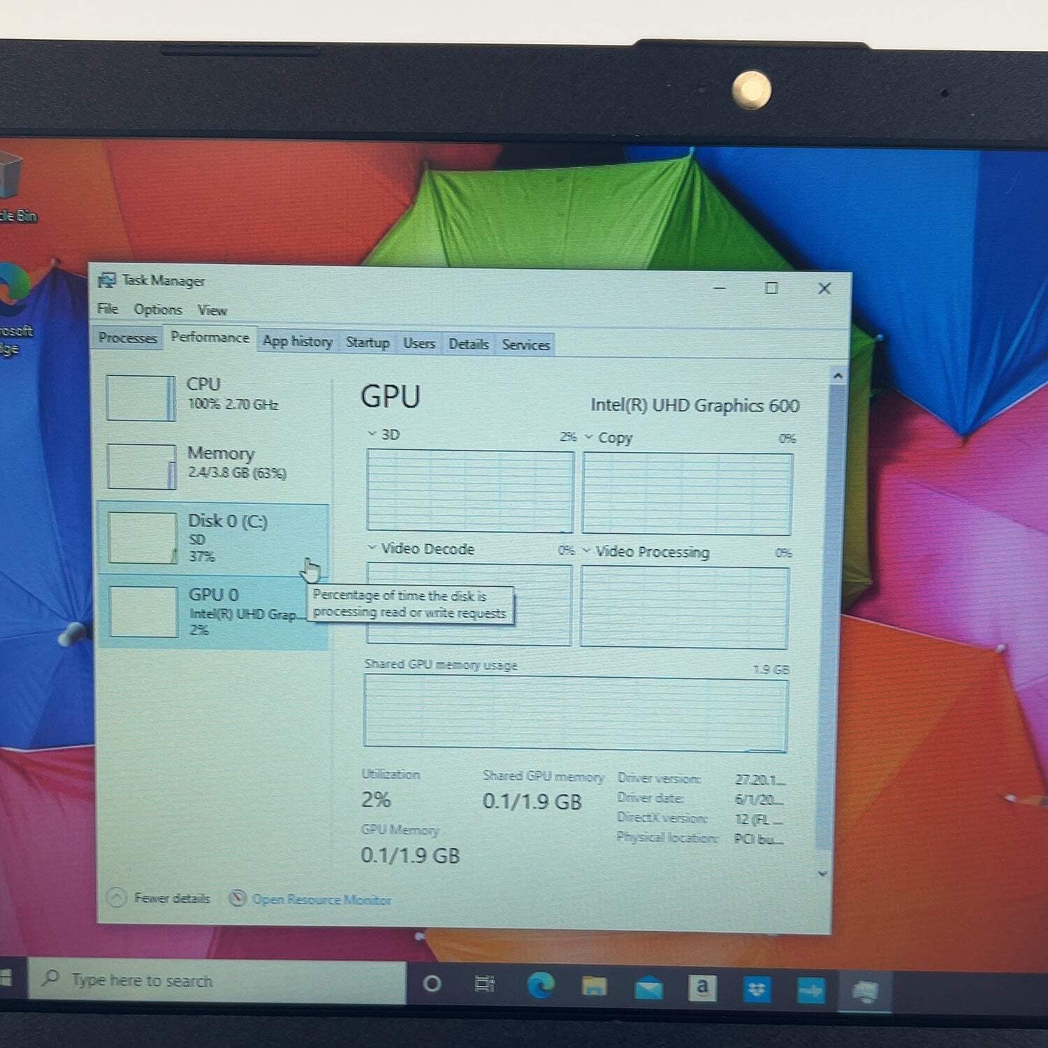 HP Stream 11-AK0035NR 11.6″ Celeron N4020 1.1GHz 4GB RAM 32GB SD