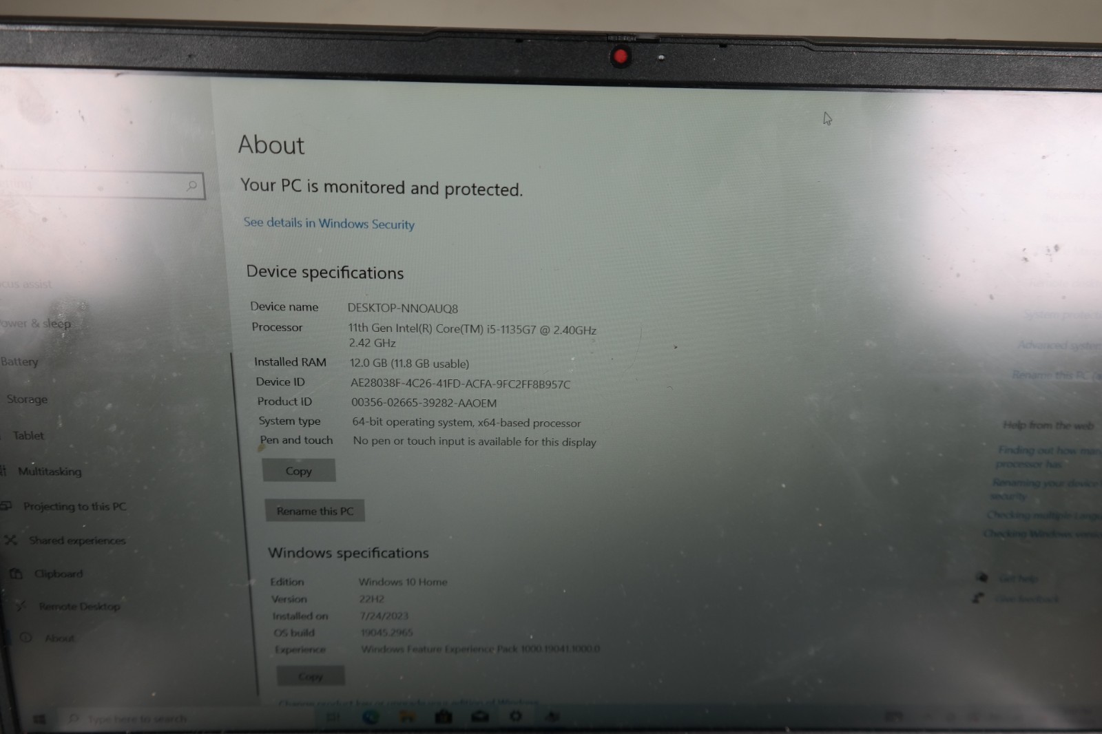 Lenovo IdeaPad 3 15.6″ i5 – 12GB RAM – 256GB SSD- Windows 10 – Bad Battery