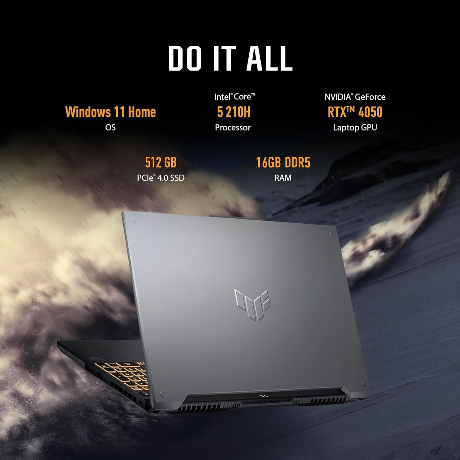 TUF Gaming F16: 16” FHD+ Gaming Laptop with RTX 4050 and Efficient Cooling