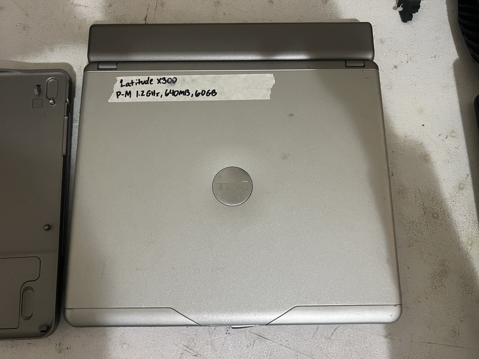 Vintage Dell Latitude X300 Pentium M 1.2GHz 640MB 60GB HDD Win XP w/ Dock Base