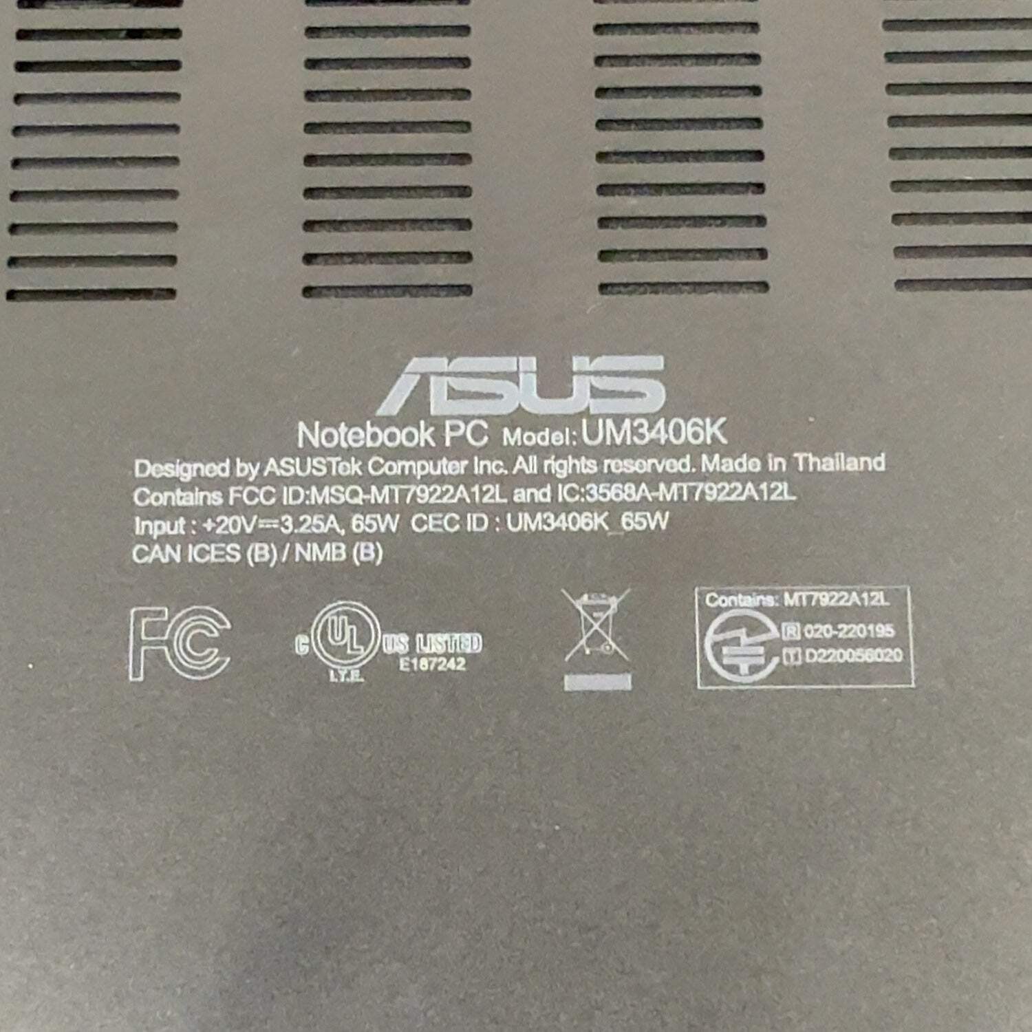 Asus Zenbook 14 UM3406K 14″ Ryzen AI 7 350 2.0GHz 32GB RAM 1TB SSD