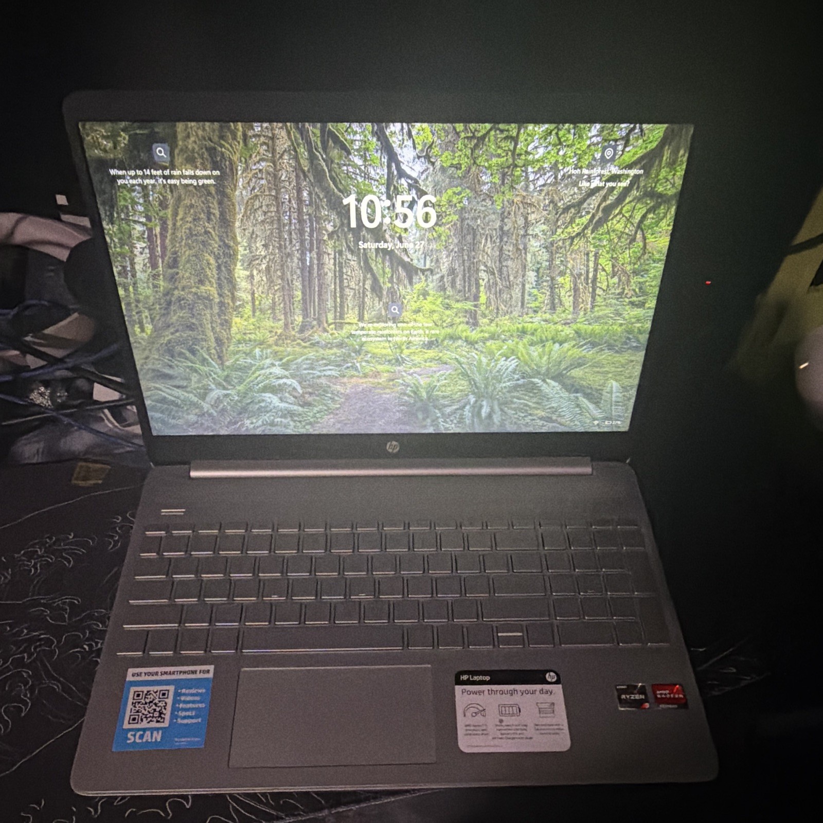 HP 15.6″ Laptop Ryzen 3 3250U 8GB RAM 238GB SSD Win 10 Silver