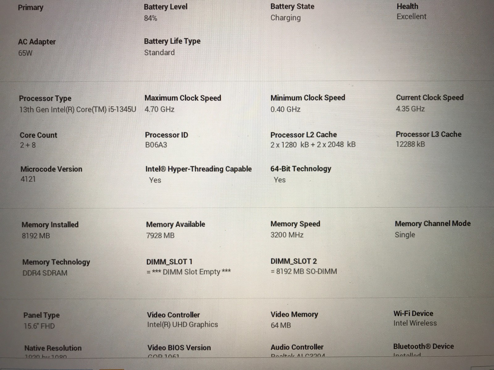 Dell Latitude 5540 / Intel Core i5-1345U 4.35GHz / 8GB RAM / No SSD