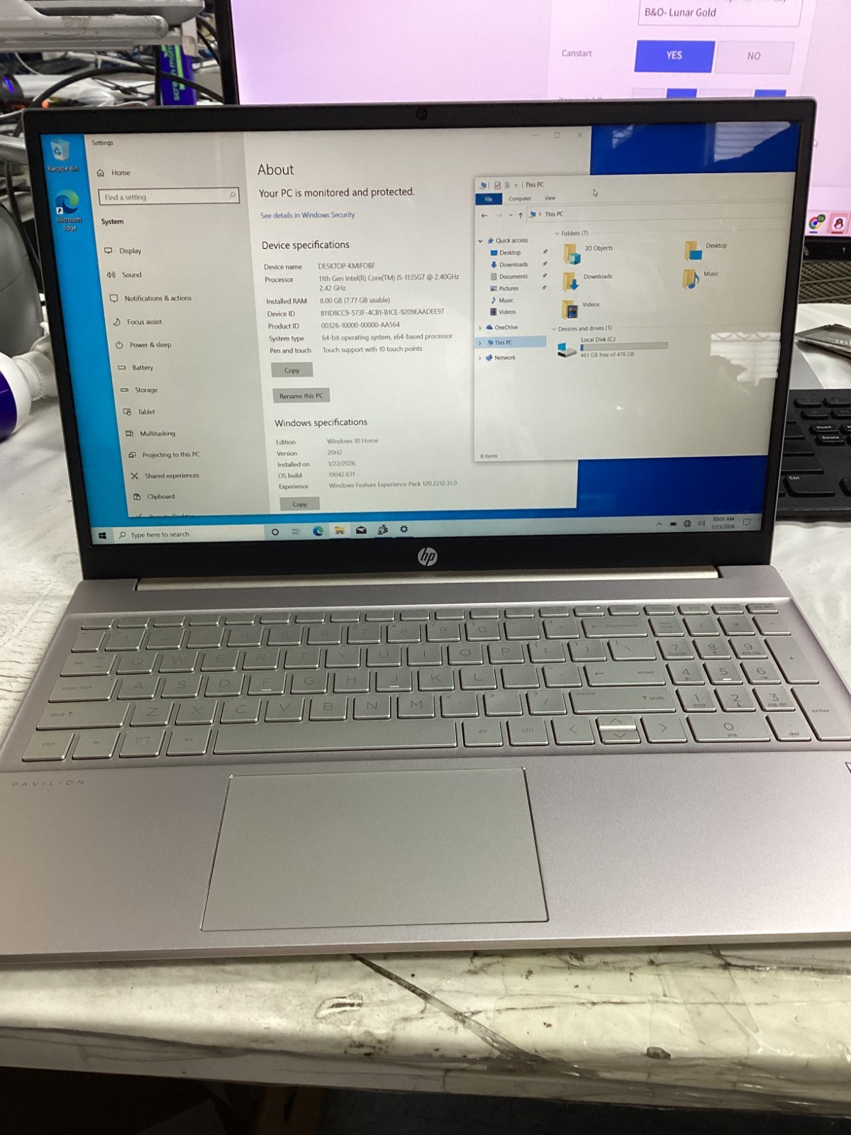 HP 15-eg0050wm 15.6″ FHD Touch Laptop Intel Core i5-1135G7 8GB RAM 512GB SSD