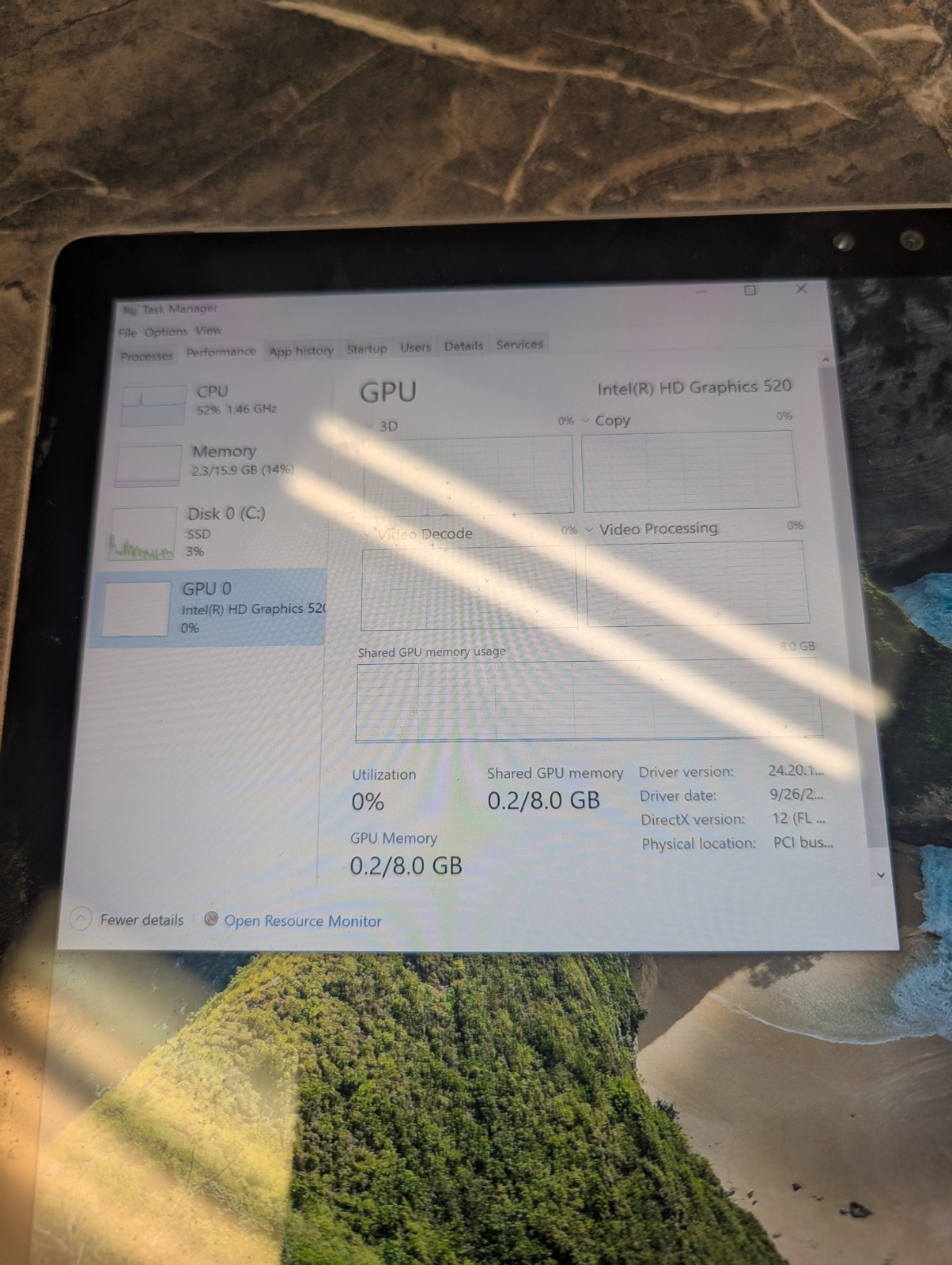 Microsoft Surface 1703 i7-6600U 16GB 512GB Win 10 NO KEYBOARD DAMAGED SHELL