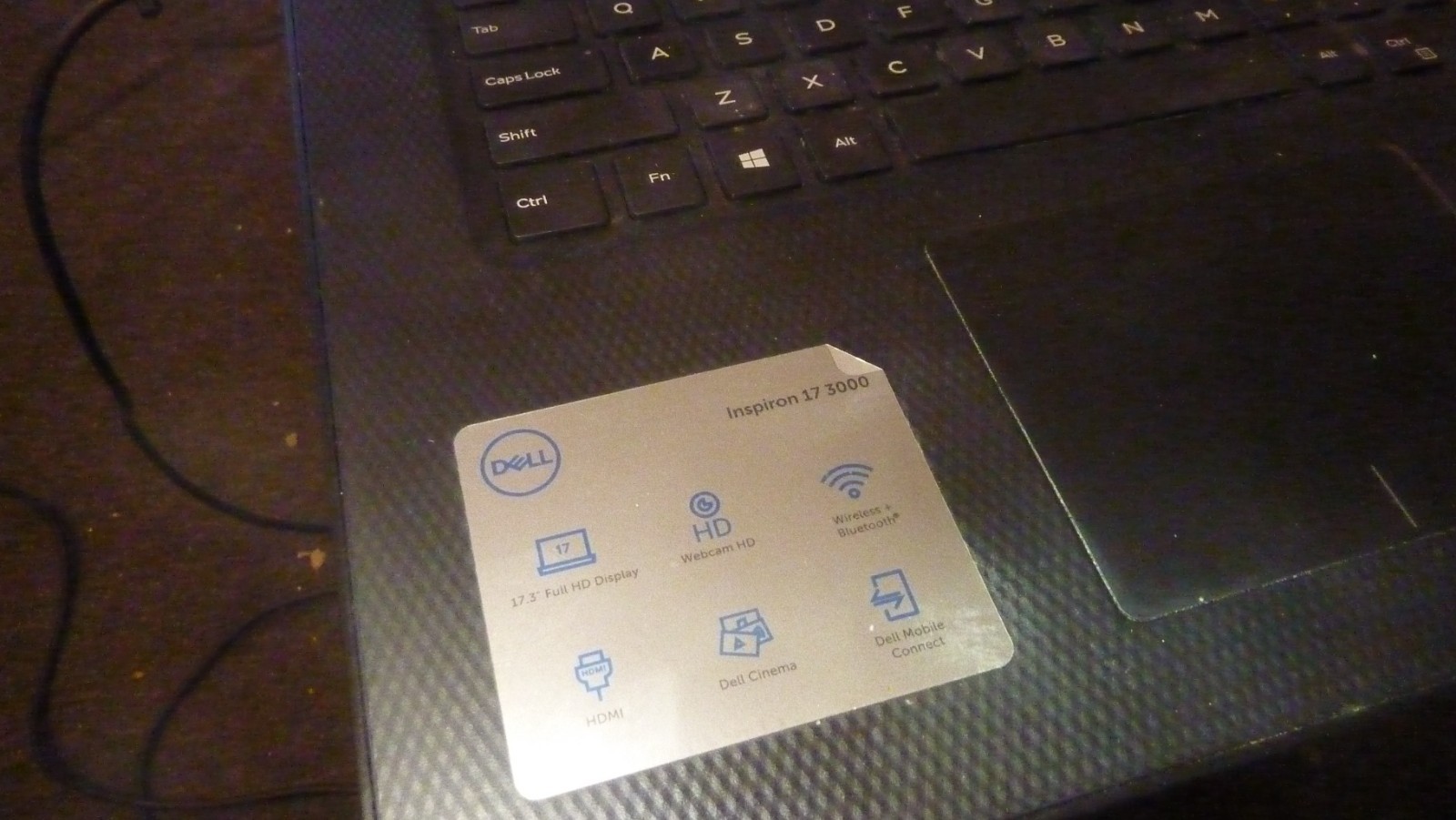 Dell Inspiron 3781 17″ Intel i3-7020U 8GB RAM, 1TB HDD, WIN10 HOME, OEM CHARGER