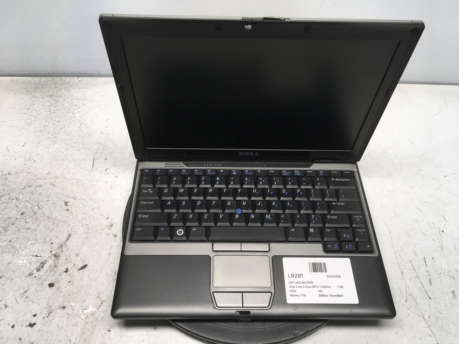 Dell Latitude D430 Intel Core 2 Duo 06FD 1.33GHz 1 GB NO HDD No Batt