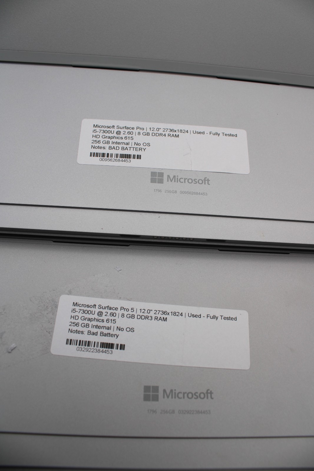 Lot of 4 Microsoft Surface Pro 5 Tablets 1796 _ i5-7300U _ 8GB / 256GB *PARTS