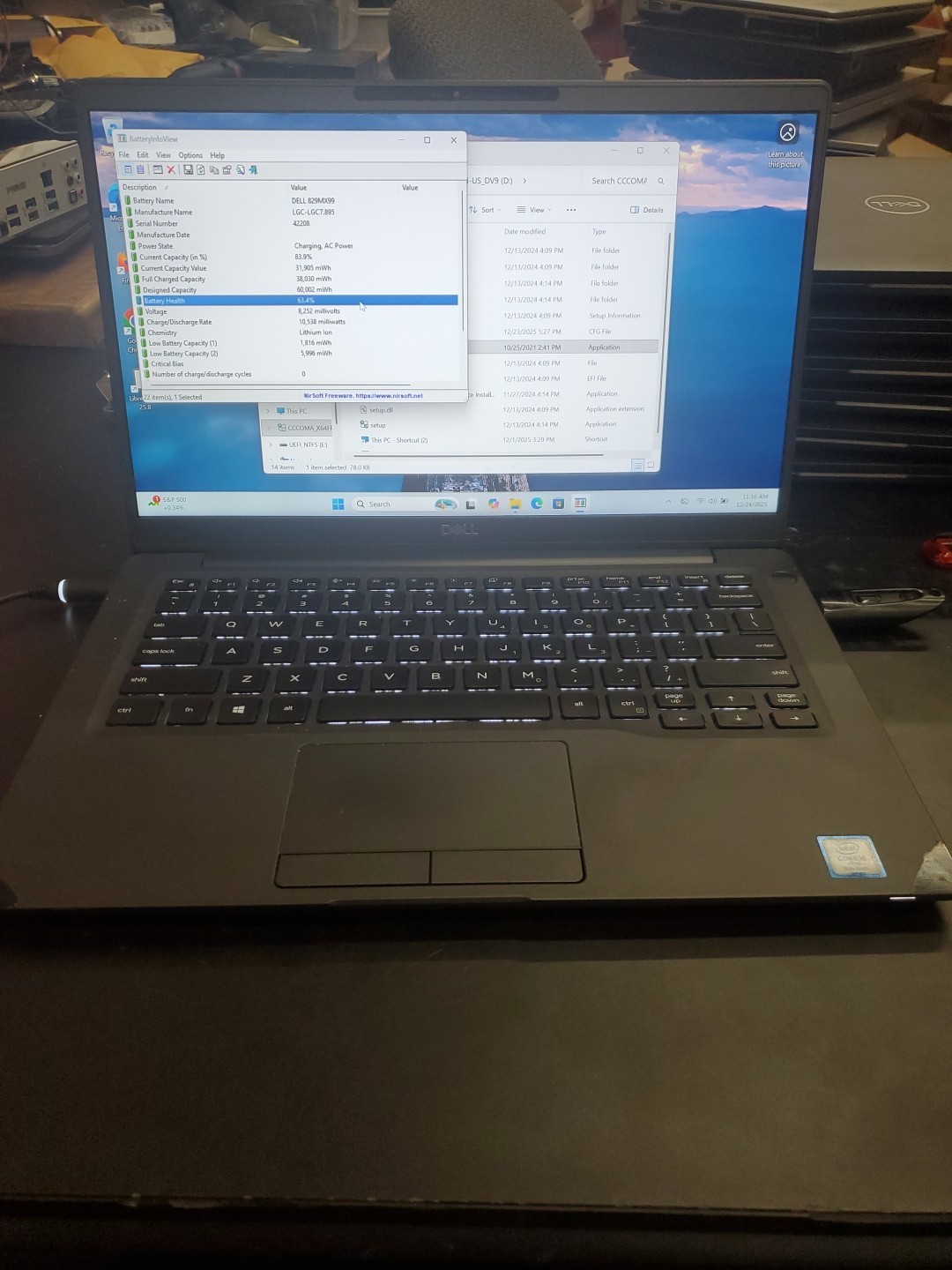 Dell Latitude 7400 14″ i5-8365U 8GB 256gb SSD Laptop W11P 122425-1