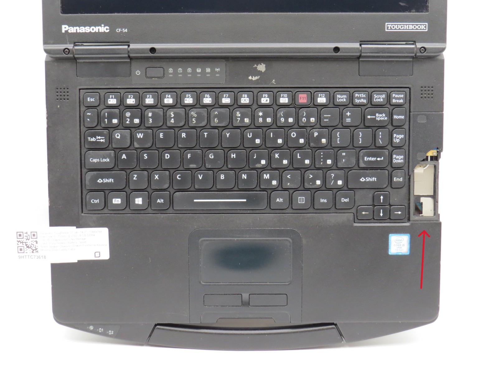 Toughbook CF-54 MK3 | i5-7300U @ 2.6GHz | 8GB DDR4 | 14″ | No HDD/OS/AC *READ*