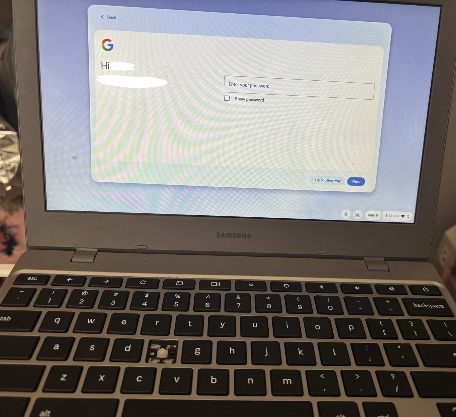 Samsung 4+ 15.6-inch Chromebook Laptop FOR PARTS Keyboard Unresponsive