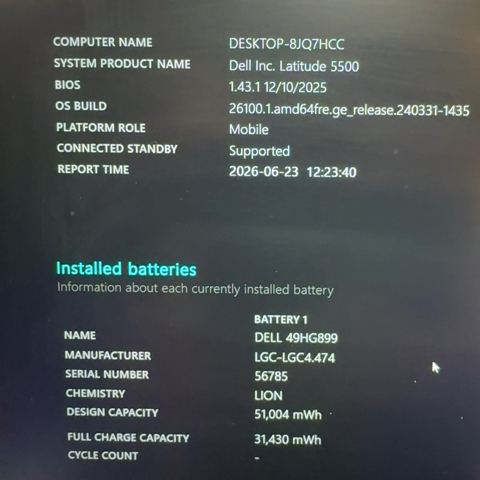 Dell Latitude 5500 15.6″ i7-8665U 1.9GHz 8GB RAM 256GB NVMe SSD Win 11 Pro