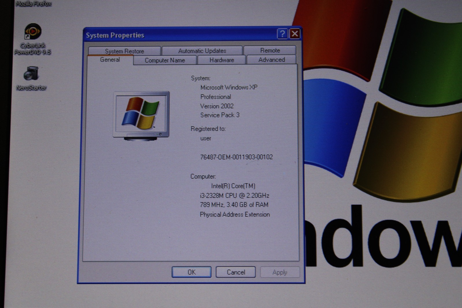 #17 Dell Latitude E5430 Intel i3-2328M @ 2.2GHz 4 GB 320 HDD WINDOWS XP