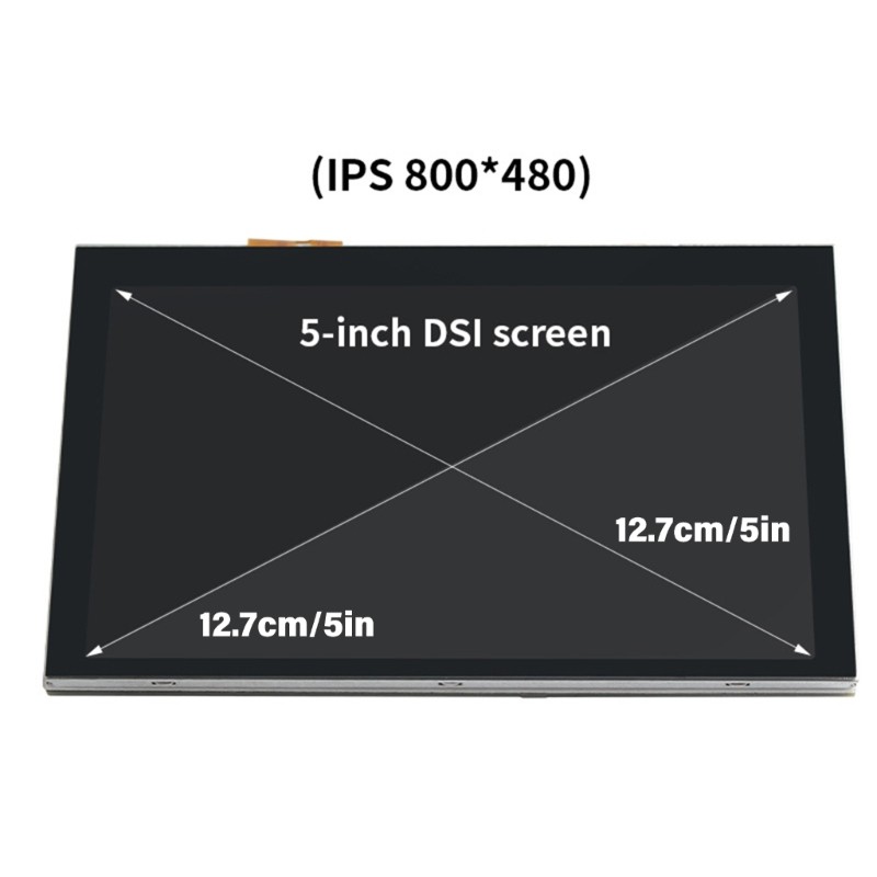 800×480 5inch for 4B/3B+/3A+/3B/2B Display with MultiTouch for