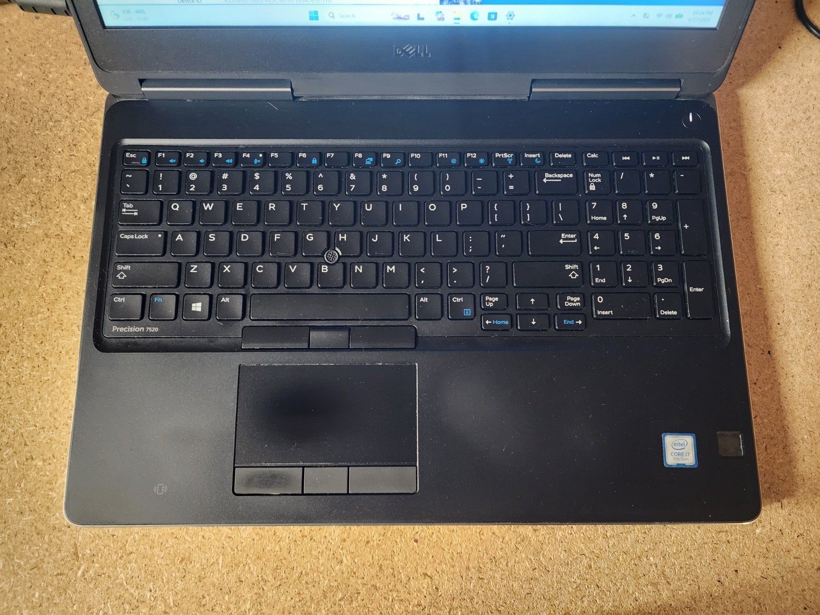 Dell Precision 7520 i7-7700HQ 2.8GHz 16GB RAM 256GB SSD Win 11 Pro Quadro M1200