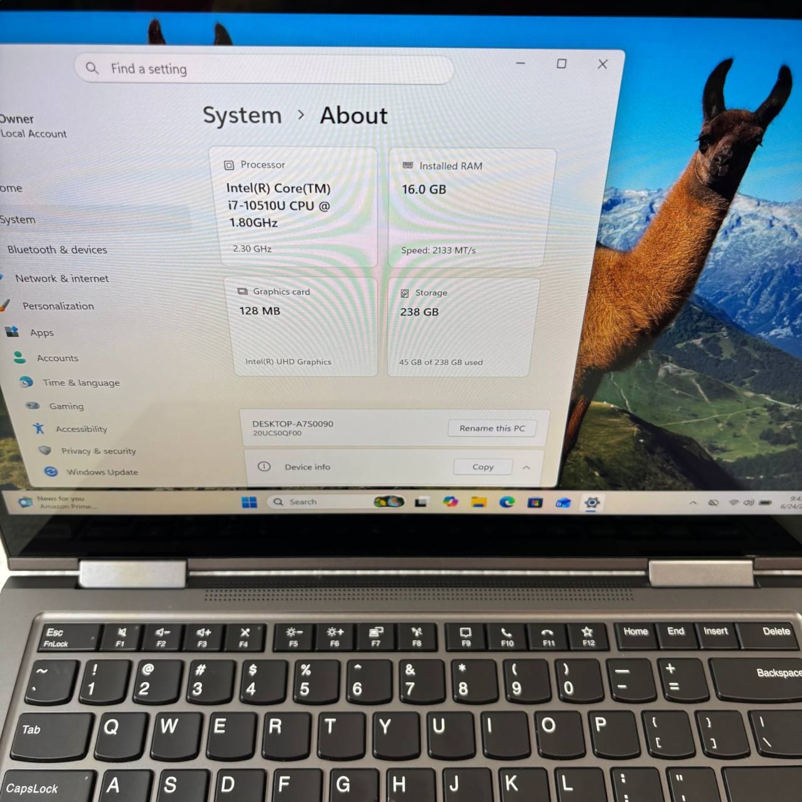 Lenovo ThinkPad X1 Yoga Gen 5 14″ TouchScreen i7-10510U 16GB RAM 256GB SSD