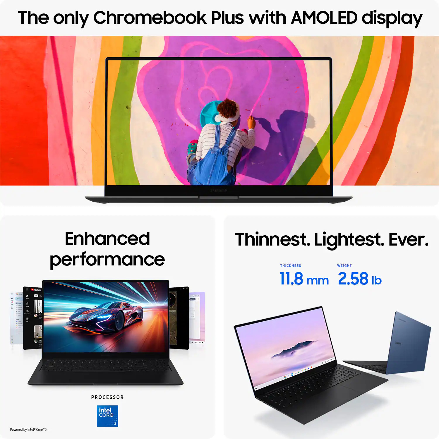 Samsung – Galaxy Chromebook Plus 15.6with Google AI – AMOLED display Inte…