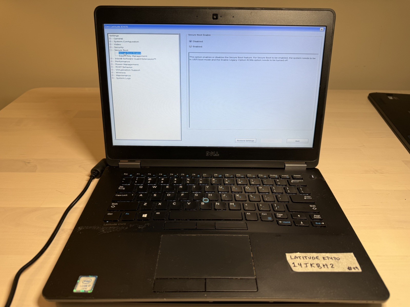 Dell Latitude E7470 Laptop Intel i7 6th Gen No HD/OS/AC Adapter- Swollen Battery