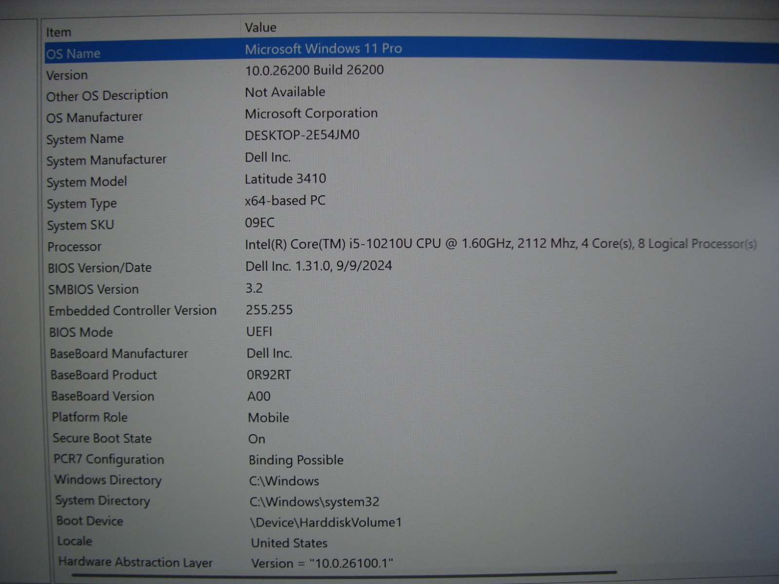 Dell Latitude 3410 14″FHD Intel Core i5-10210U 1.6GHz 8GB 256GB SSD Win11Pro +PA