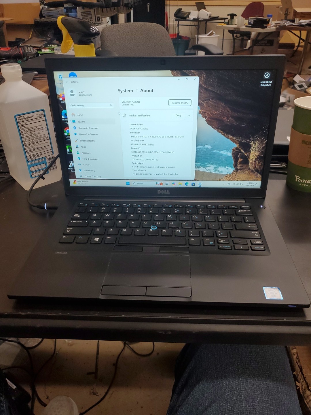 Dell Latitude 7480 14” i5-6300U 2.4GH 16GB DDR4 256GB SSD Win 11 31825-12
